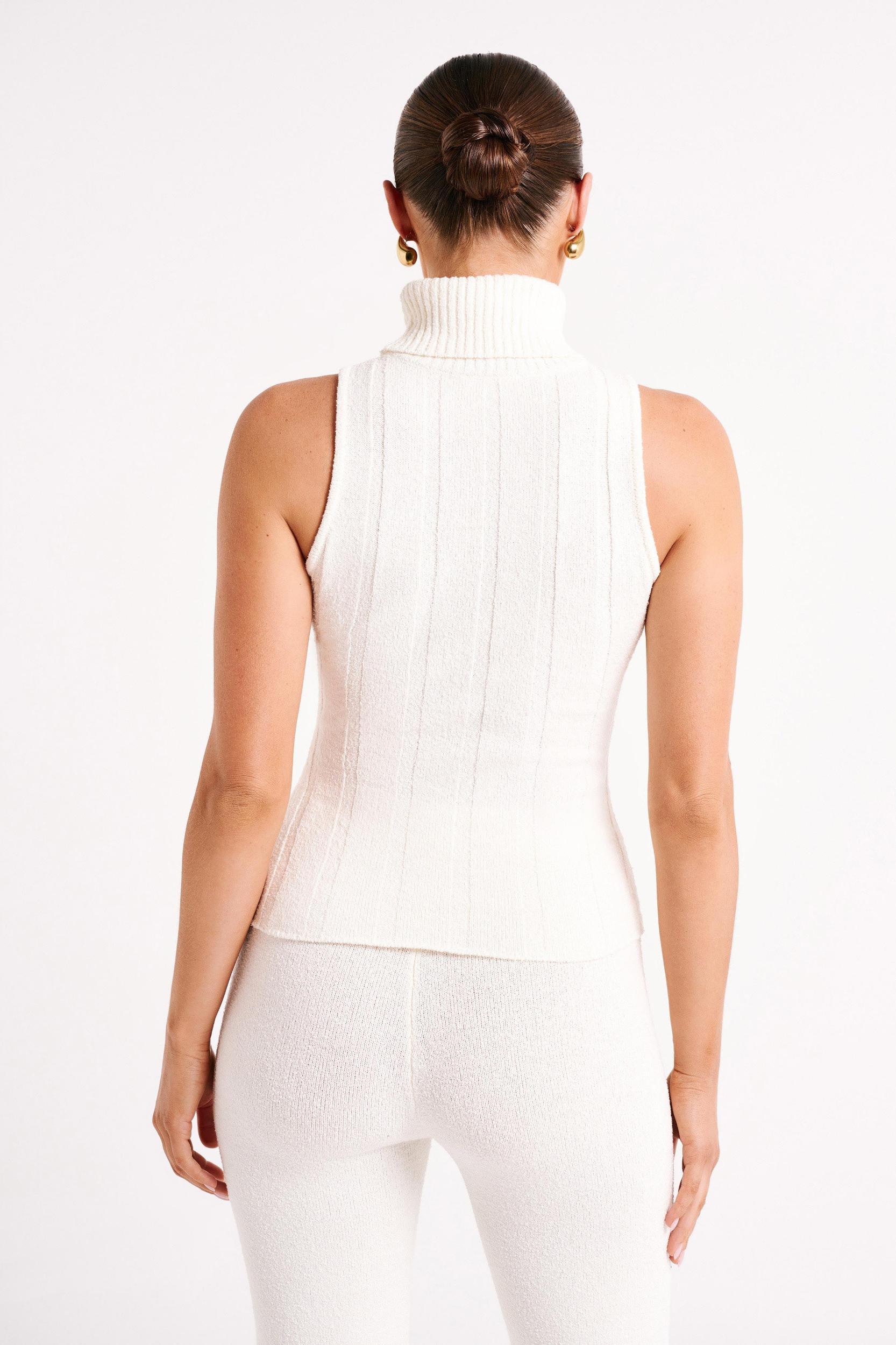Angelina Ribbed Turtleneck - Ivory Product Image