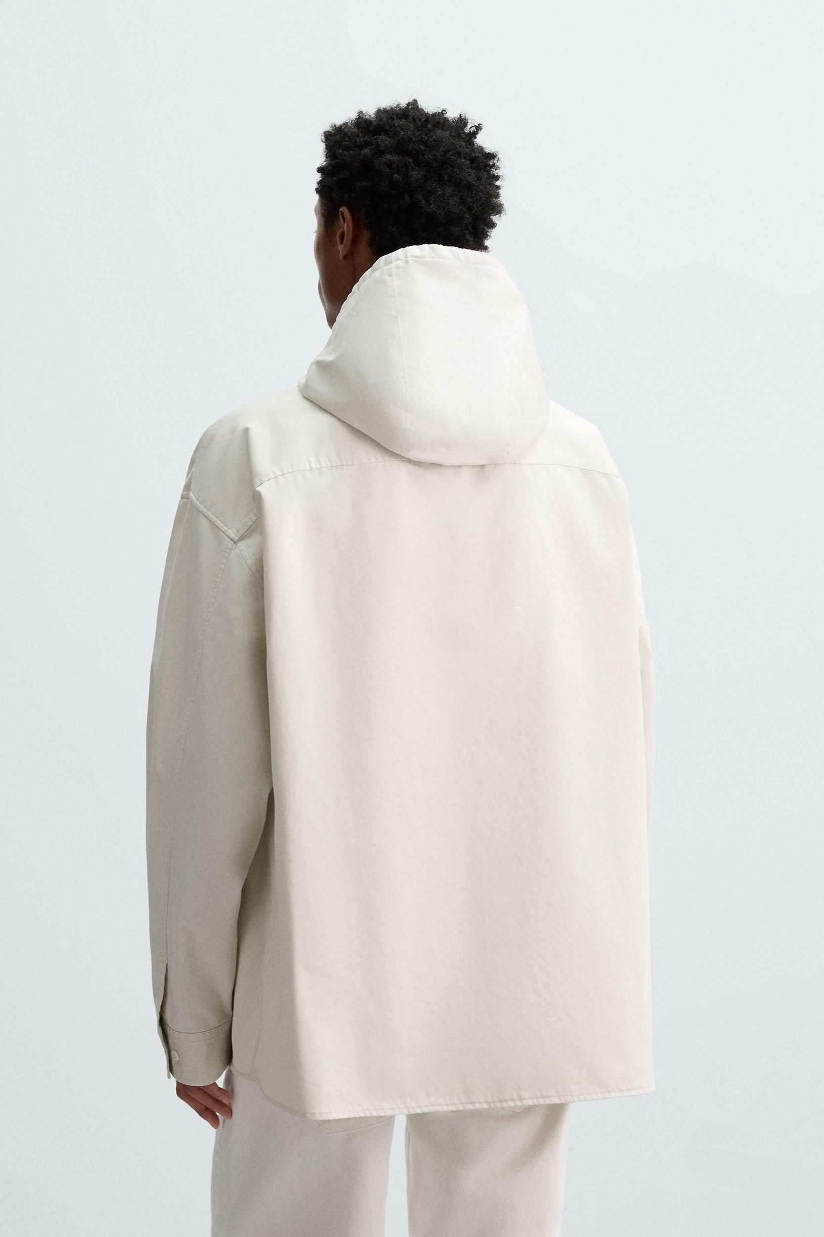 OVERSIZED FIT HOODED OVERSHIRT Product Image