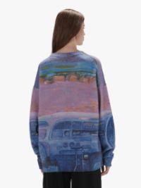 PRINTED SWEATER in blue | JW Anderson US  Product Image