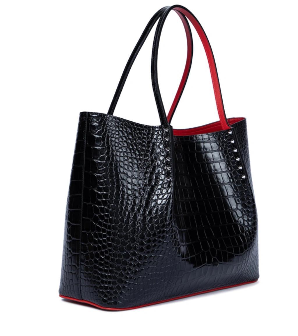 CHRISTIAN LOUBOUTIN Cabarock Large Studded Leather Tote In Black Product Image