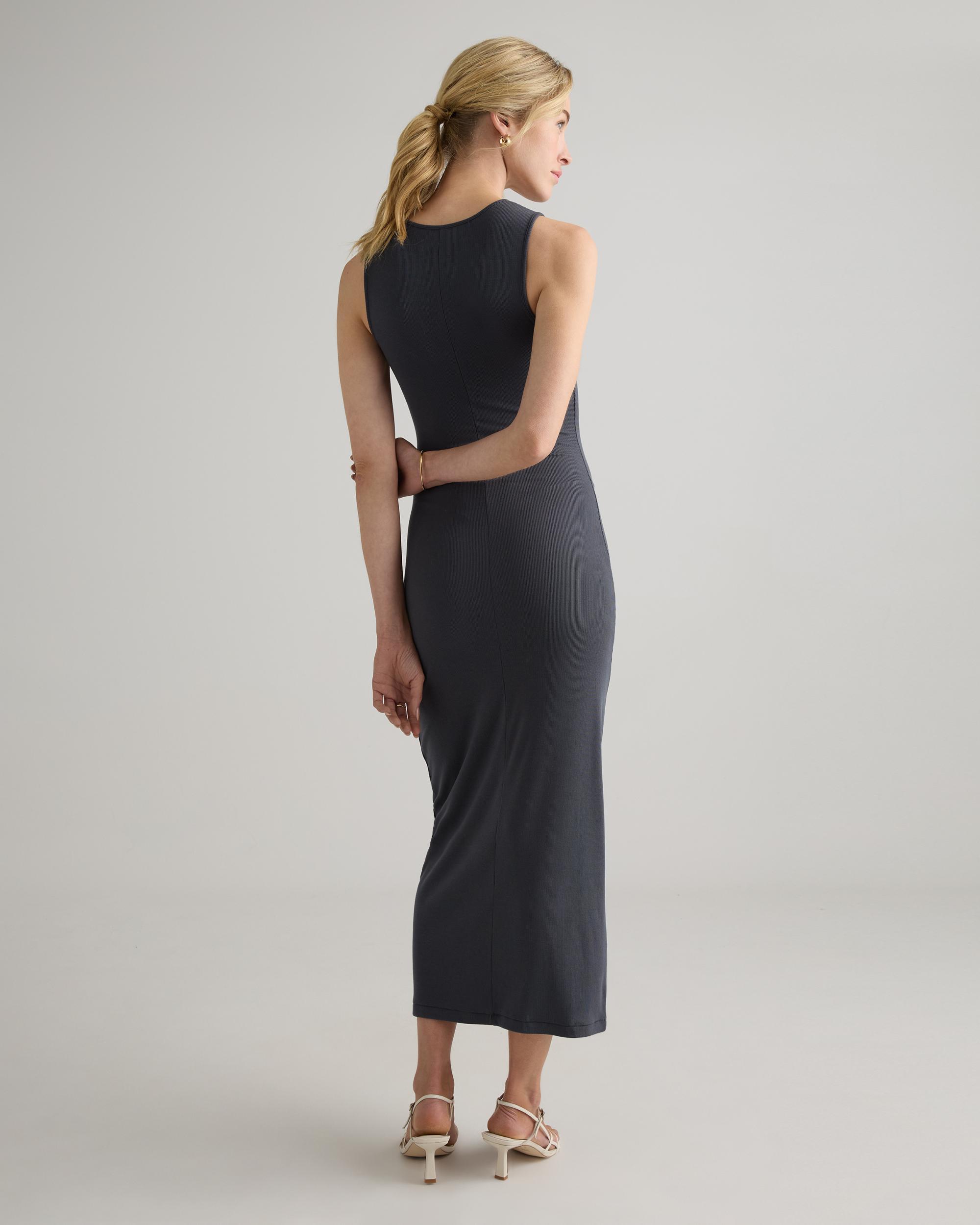 Quince | Women's Tencel Rib Knit Tank Top Midi Dress Size XS Product Image