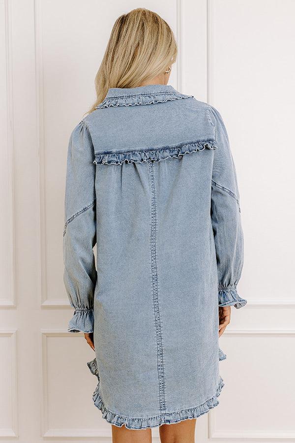 Pastry Shop Cutie Denim Mini Dress Product Image