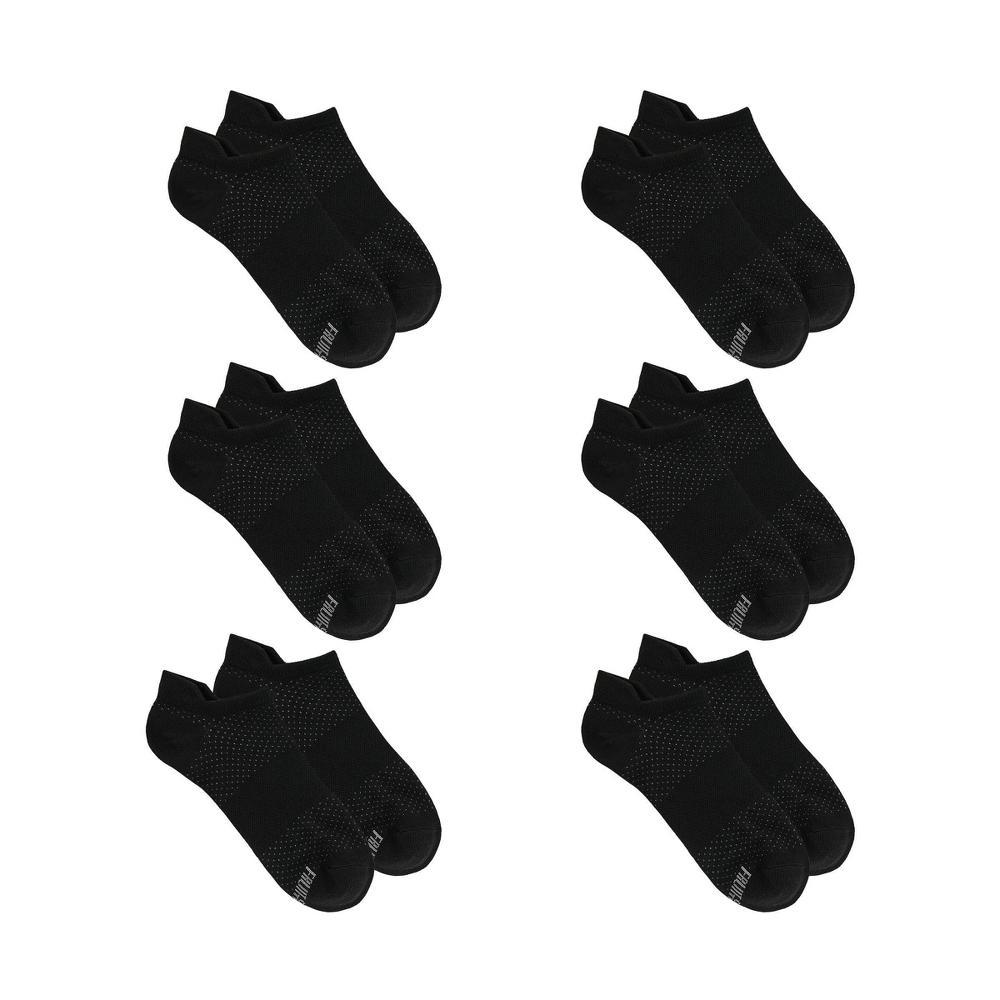 Fruit of the Loom Women's Breathable Lightweight 6pk No Show Tab Socks 4-10: Moisture Wicking, Arch Support Product Image