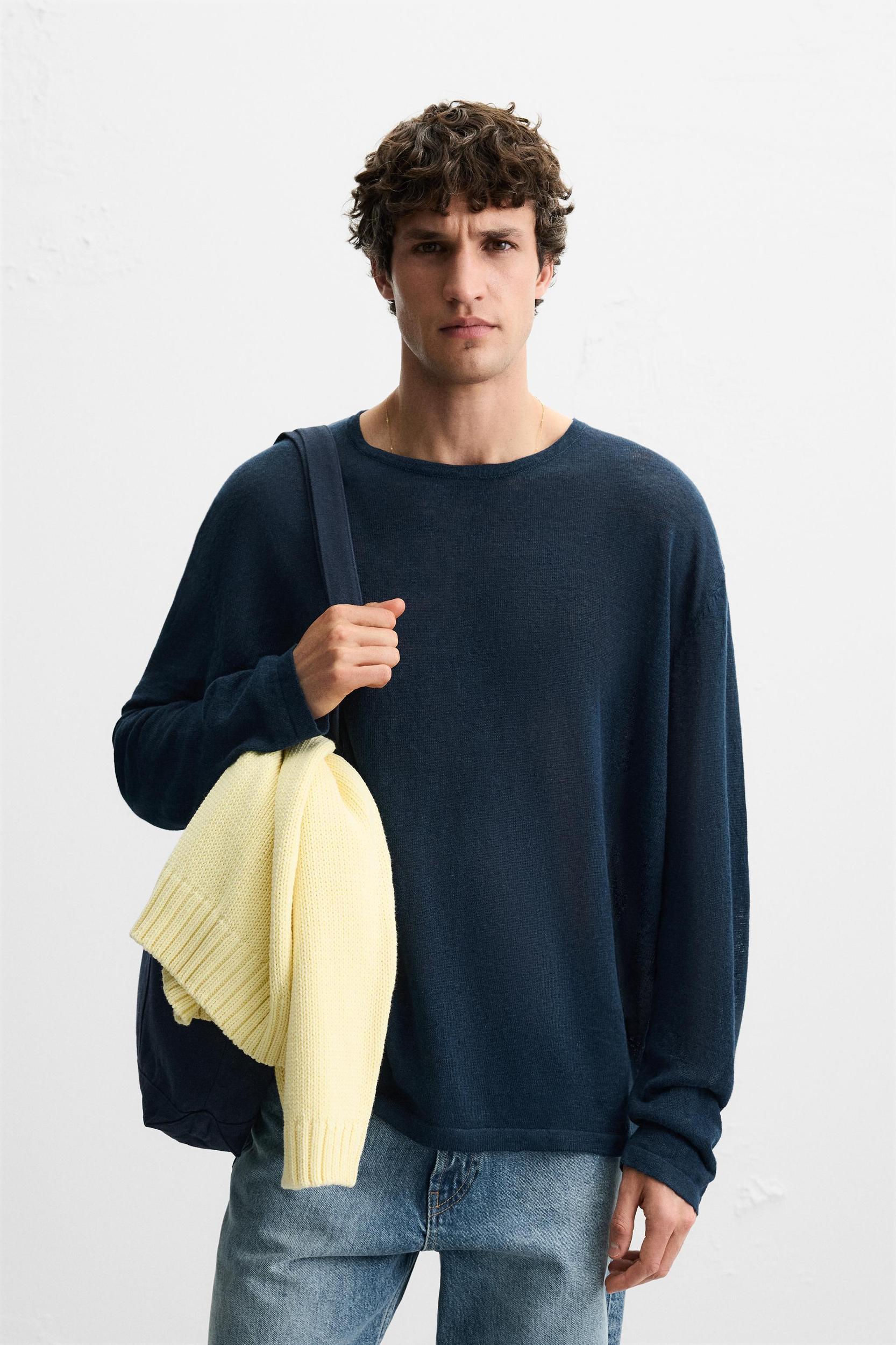 100% LINEN SWEATER Product Image