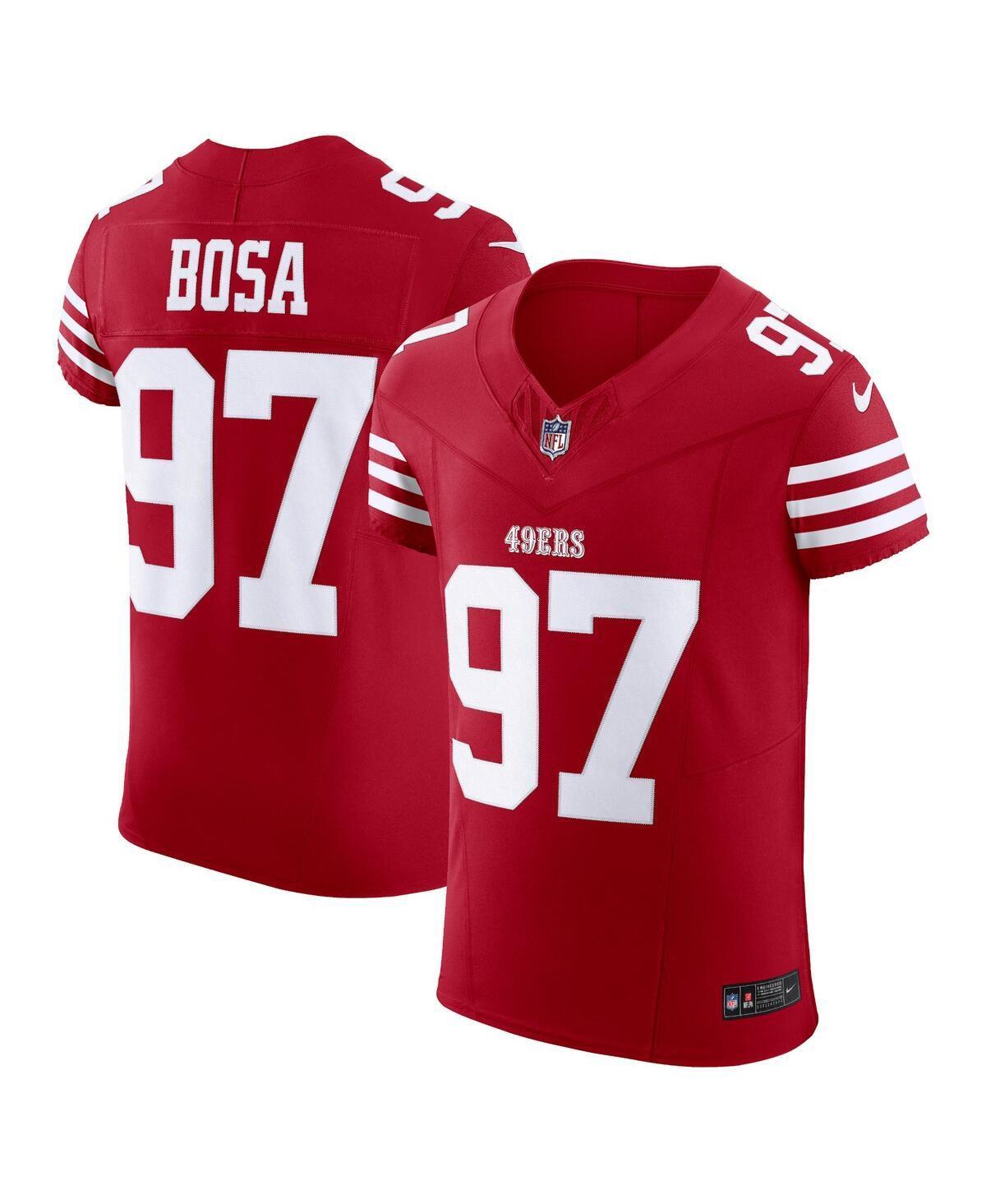 Men's Nike Nick Bosa Scarlet San Francisco 49ers Vapor F.U.S.E. Elite Jersey, Size: 52, Red Product Image