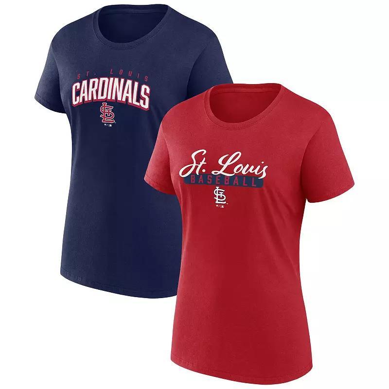 Women's Fanatics Branded Red/Navy Washington Capitals Two-Pack Fan T-shirt Set, Size: Large Product Image