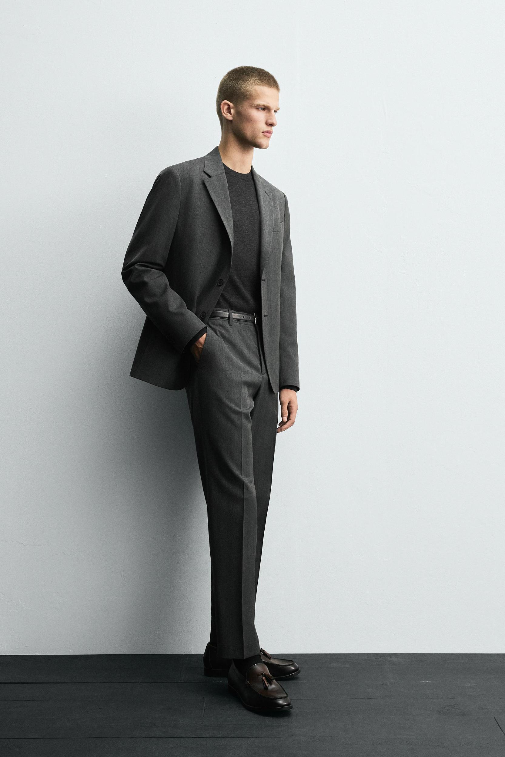 HERRINGBONE SUIT PANTS Product Image