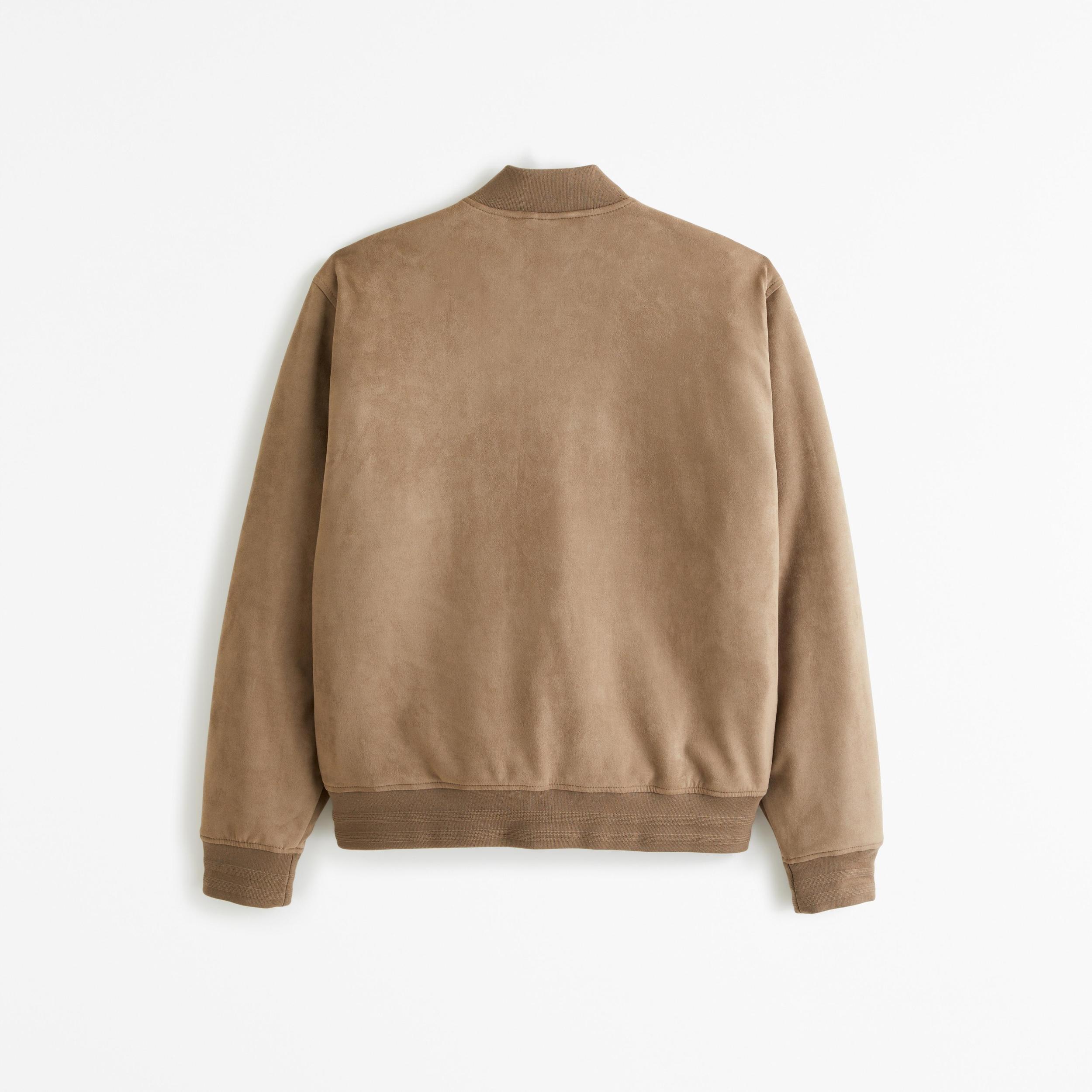 Vegan Suede Bomber Jacket Product Image