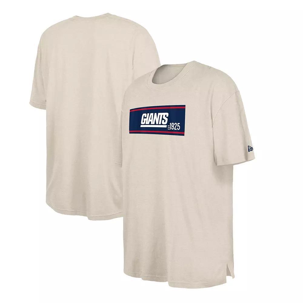 Men's New Era  Cream New York Giants Third Down Big & Tall Historic T-Shirt, Size: 5XB, Beige Product Image