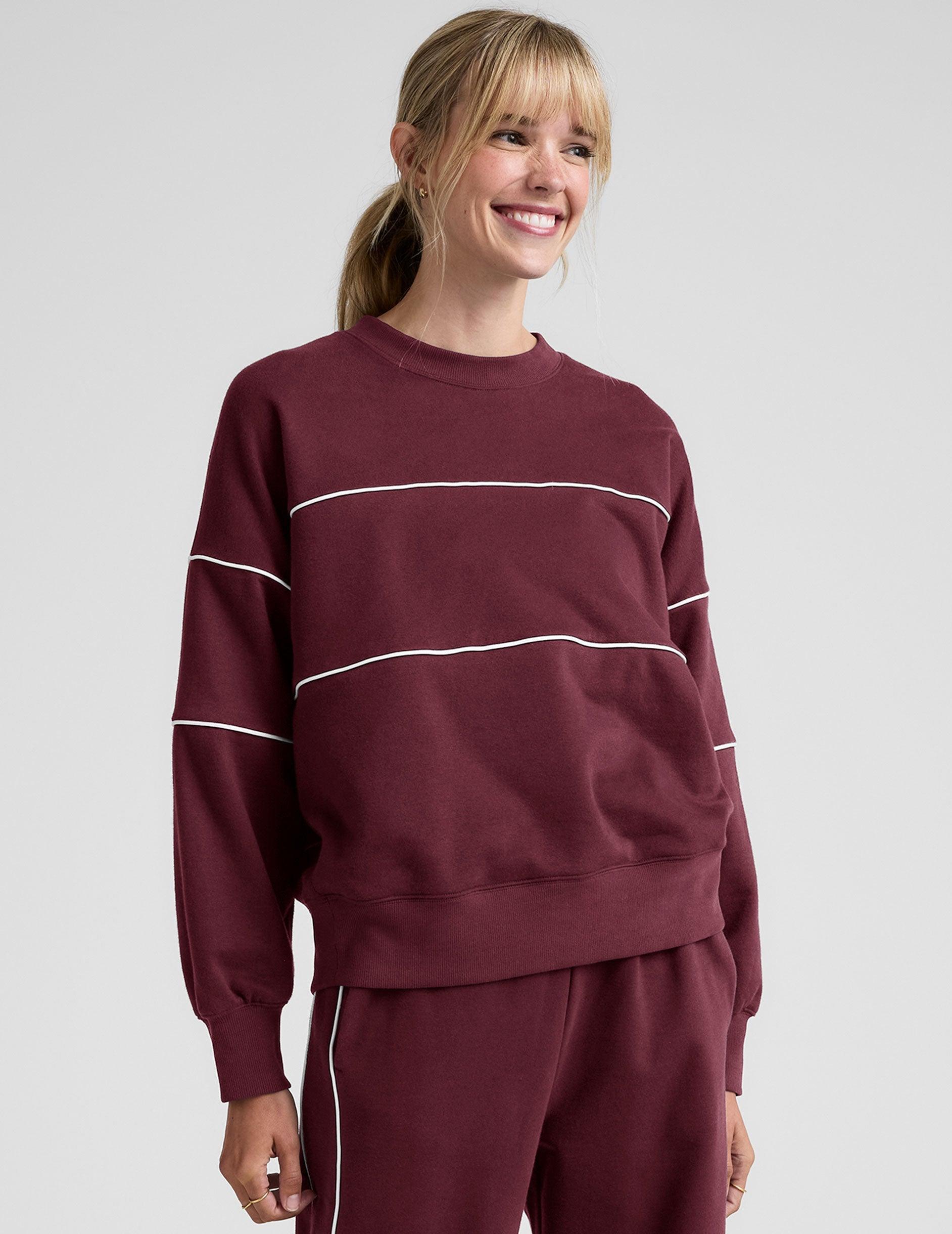 LuxeFleece Piper Oversized Sweatshirt Product Image
