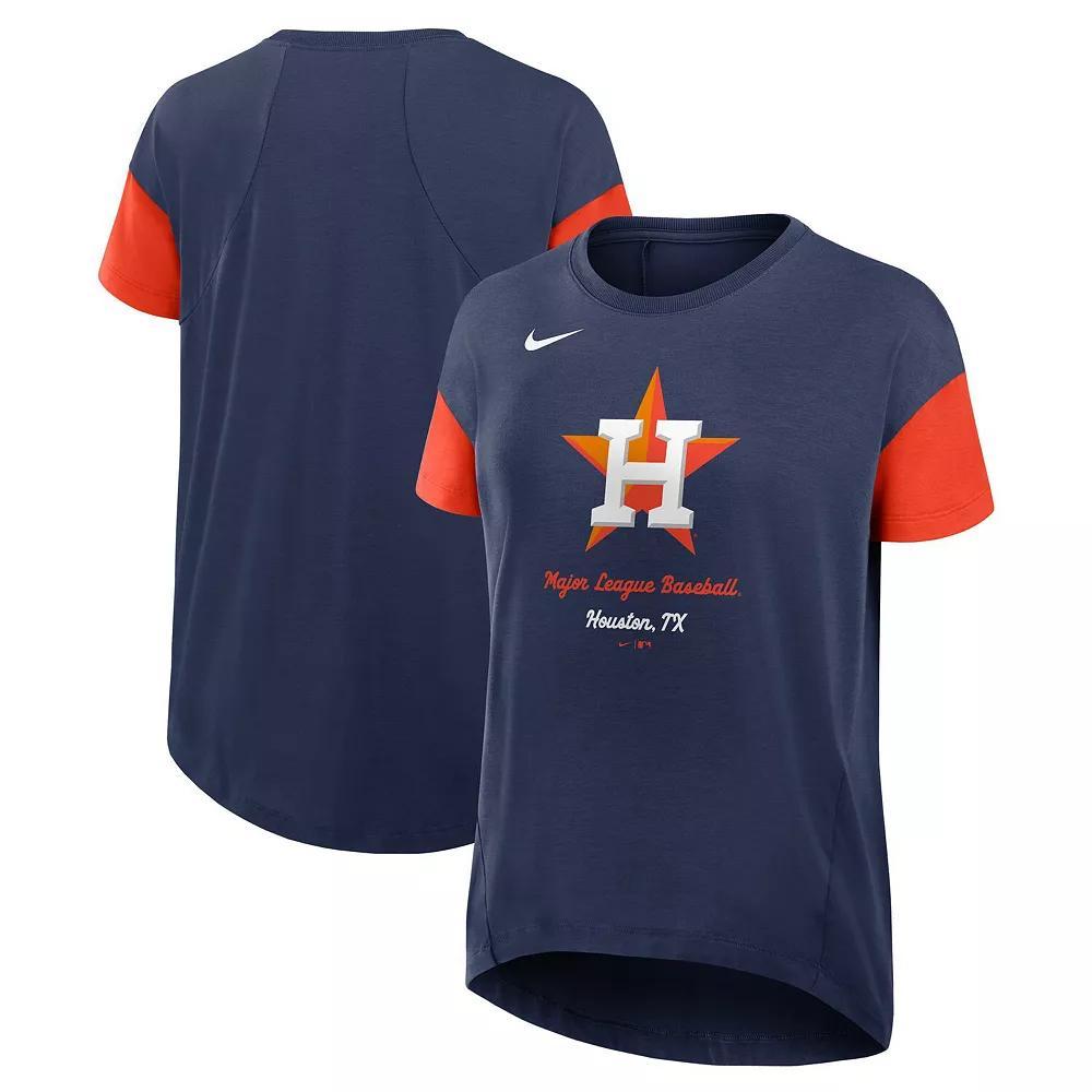 Women's Nike Navy Houston Astros Flowy Fashion T-Shirt, Size: XS, Blue Product Image
