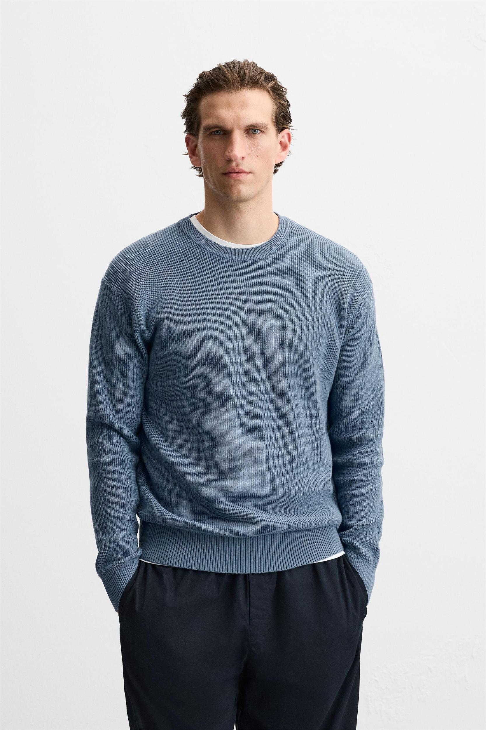 BASIC PURL KNIT SWEATER Product Image