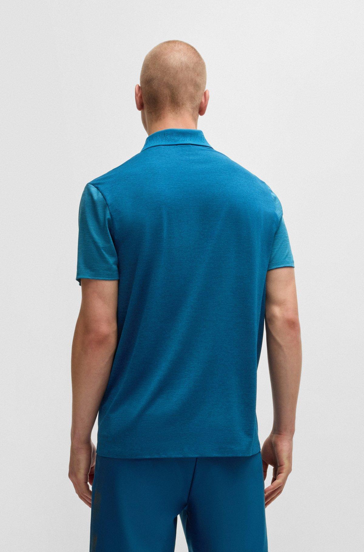 Quick-dry stretch-jersey polo shirt with logo detail Product Image