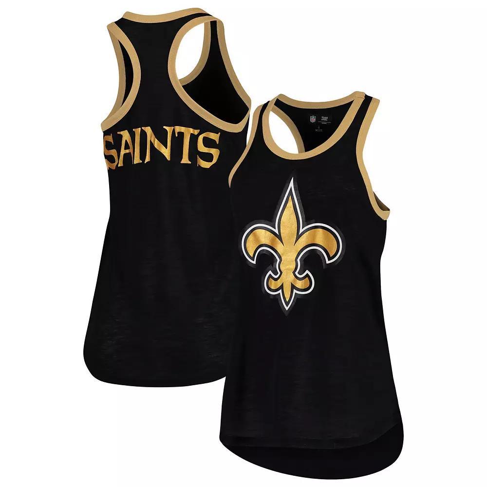 Women's G-III 4Her by Carl Banks Black New Orleans Saints Tater Tank Top, Size: Small Product Image