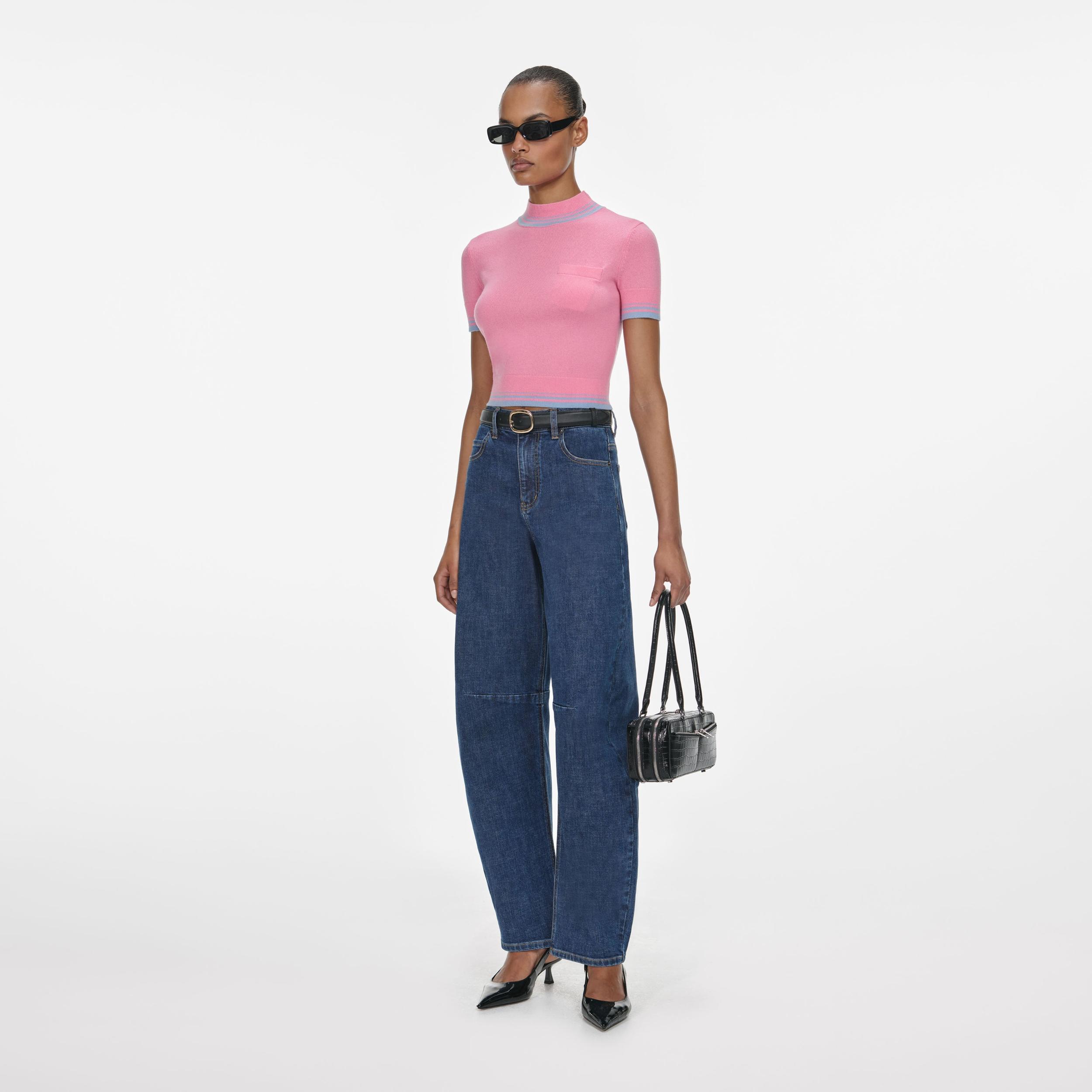 Blue Barrel Leg Jeans Product Image