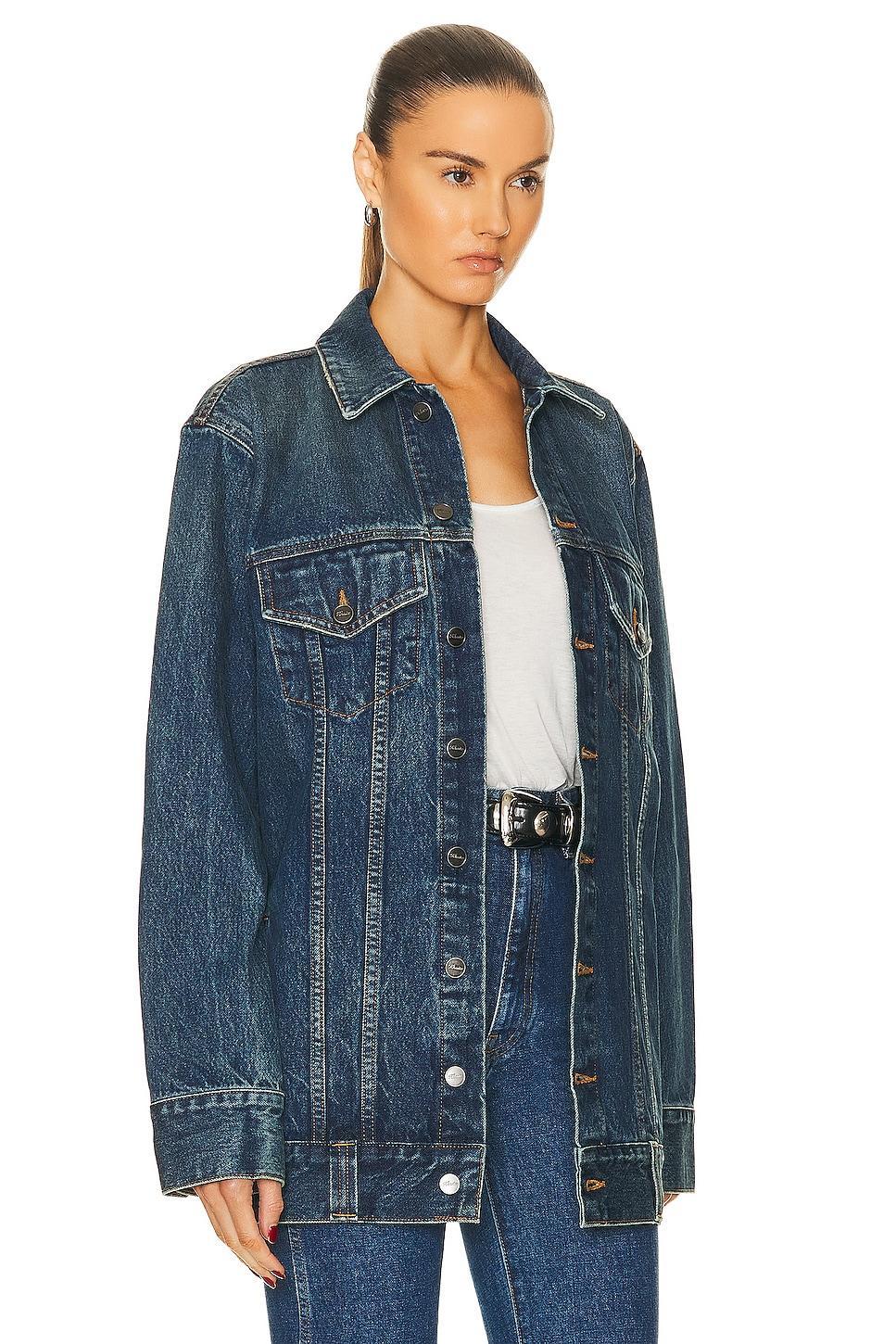 KHAITE Ross Jacket in Blue Product Image