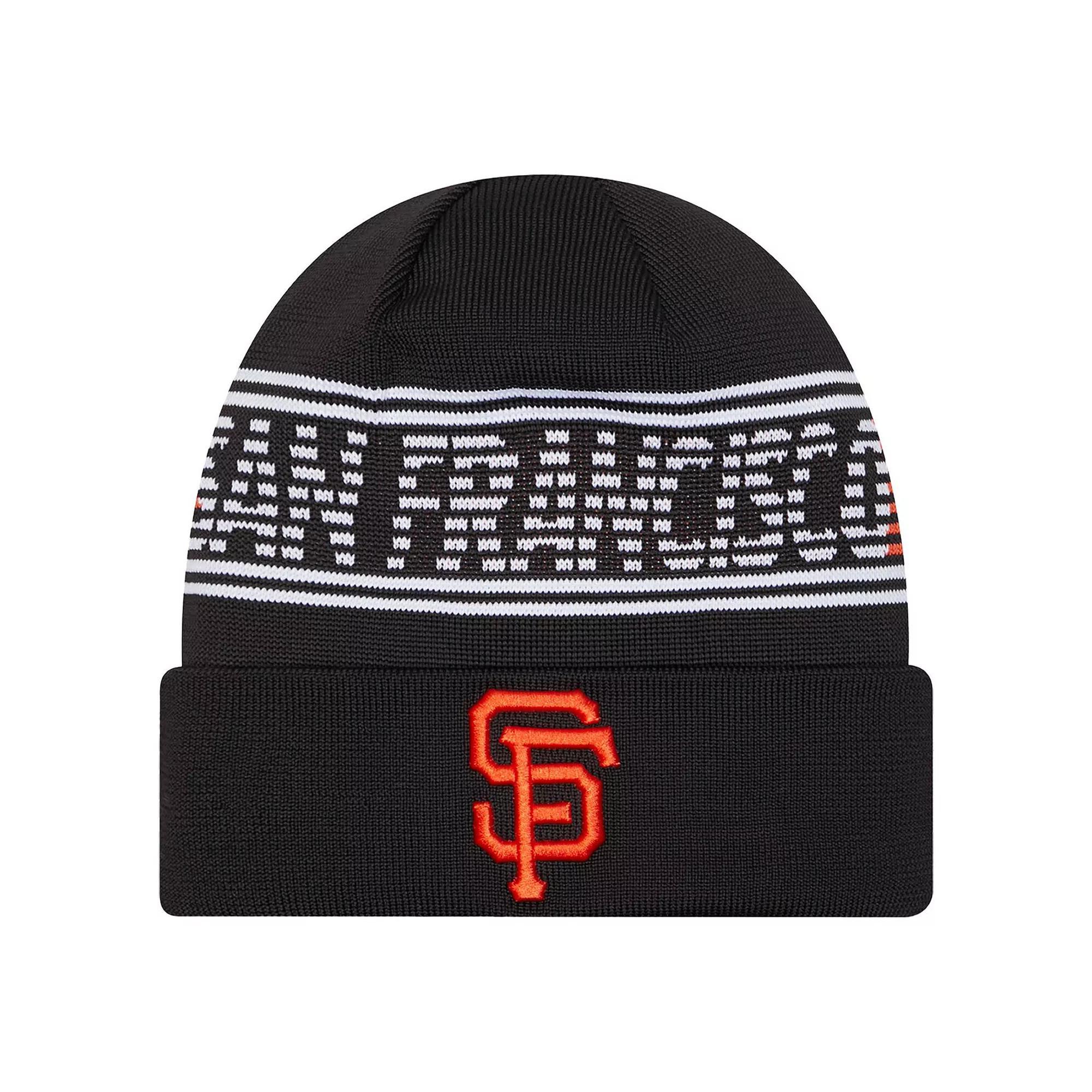 Men's New Era  Black San Francisco Giants Authentic Collection Cuffed Knit Hat Product Image