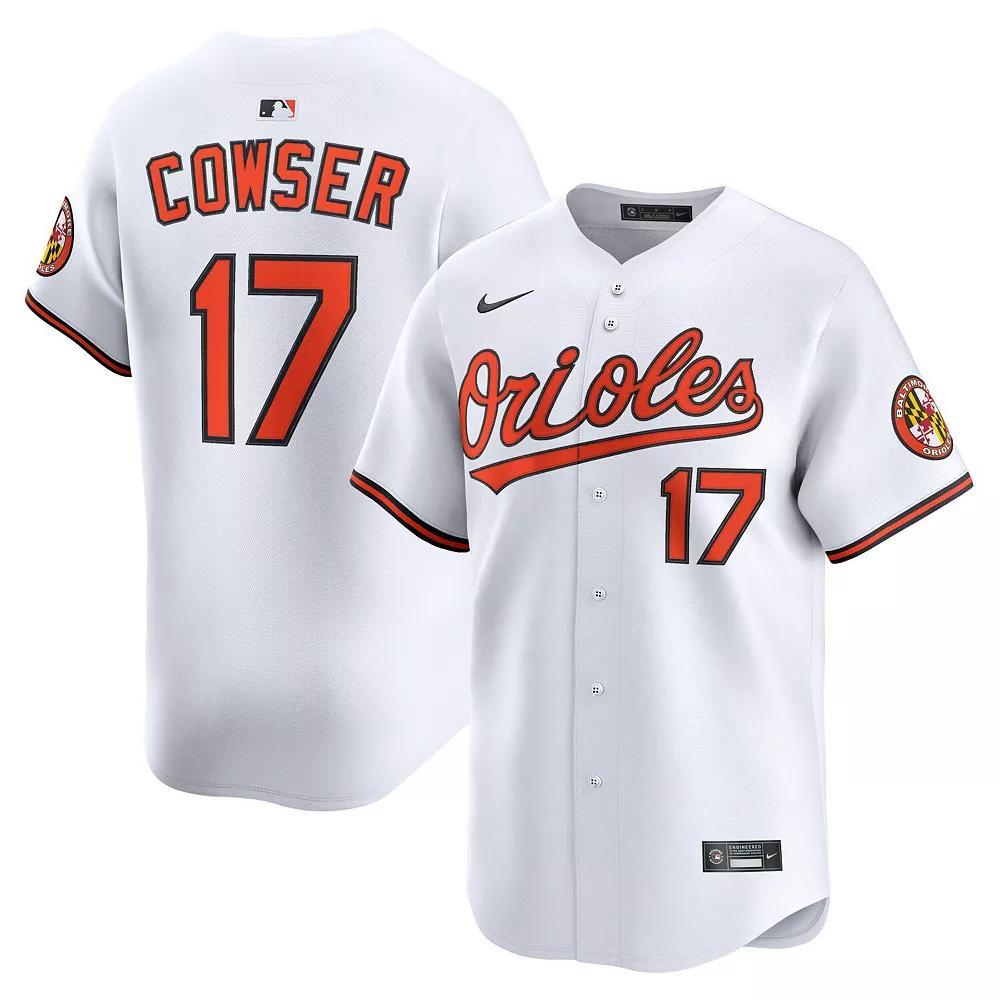 Men's Nike Colton Cowser White Baltimore Orioles Home Limited Player Jersey, Size: 3XL Product Image