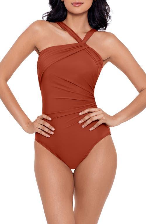 Miraclesuit Rock Solid Europa Asymmetric Underwire One Piece Swimsuit Product Image