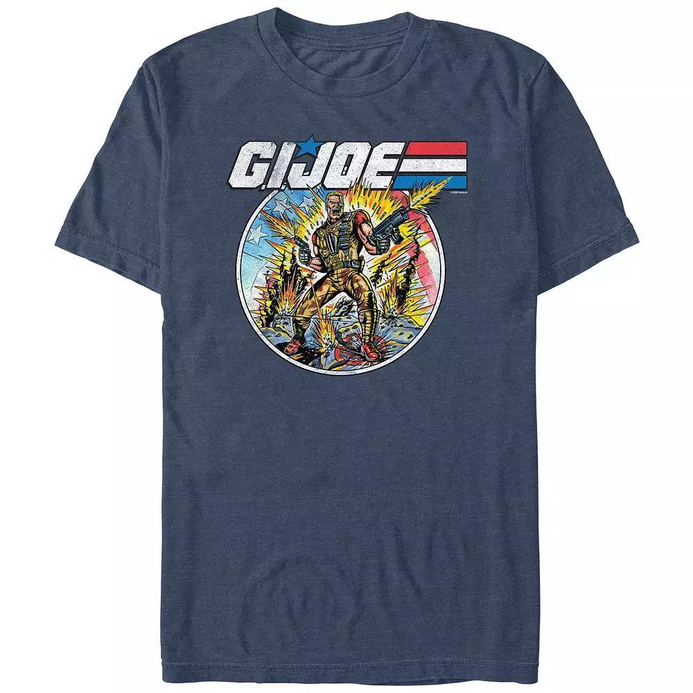 Men's G.I. Joe Battle Stamp Graphic Tee, Size: Small, Navy Grey Product Image