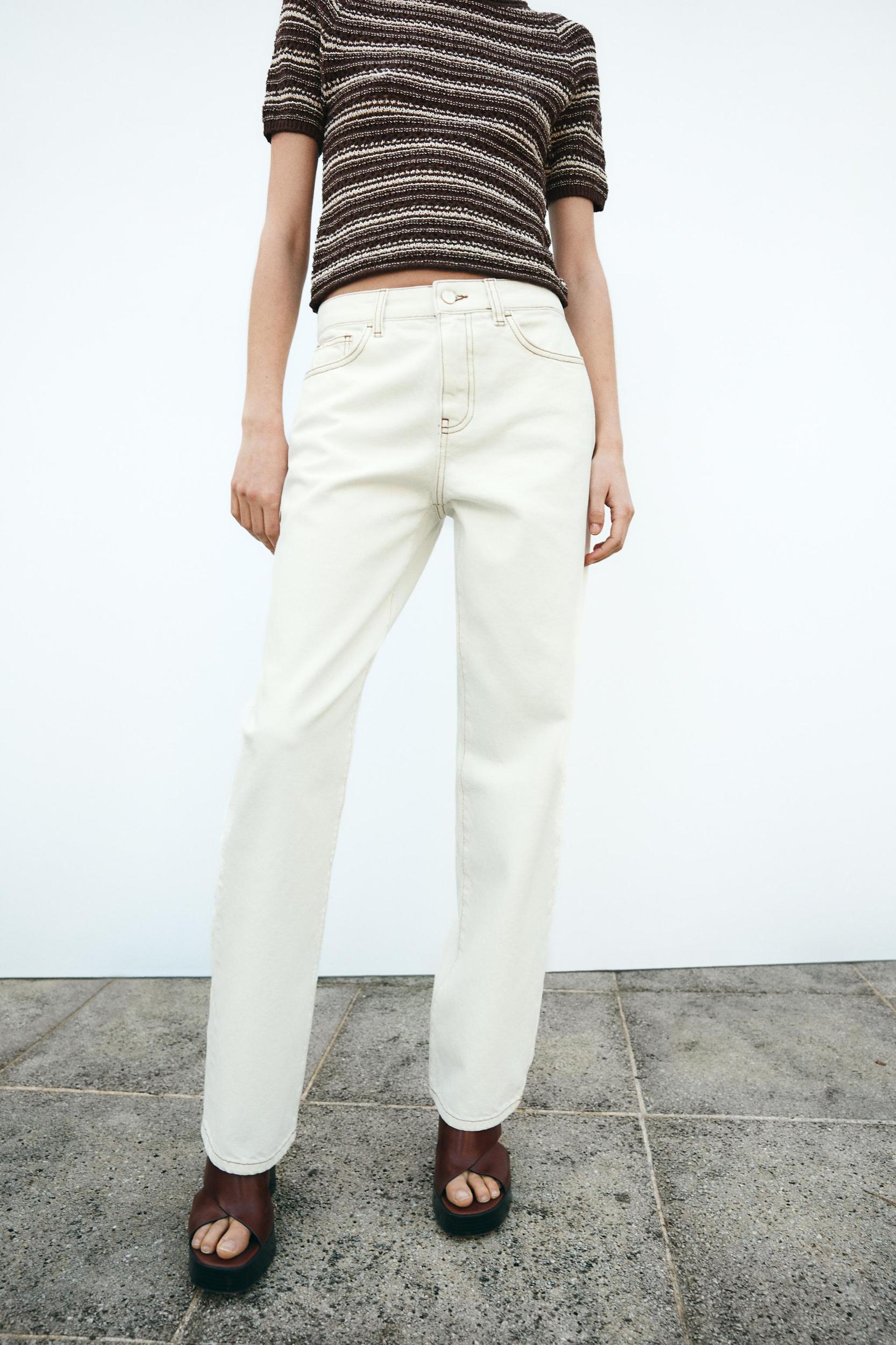 Z1975 SLIM HIGH-WAISTED JEANS WITH CONTRAST TOPSTITCHING Product Image