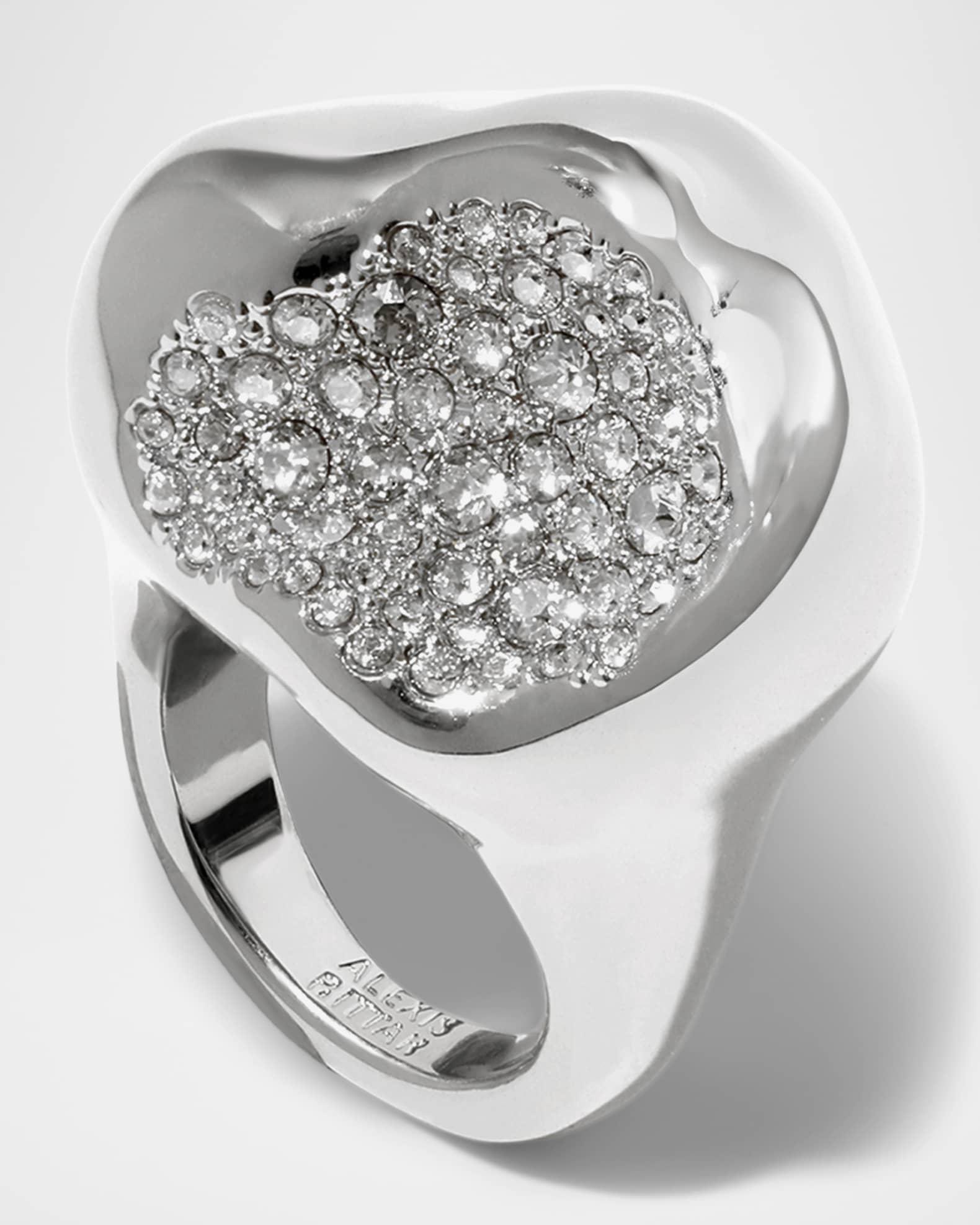 Solanales Crystal Pebble Statement Ring Product Image