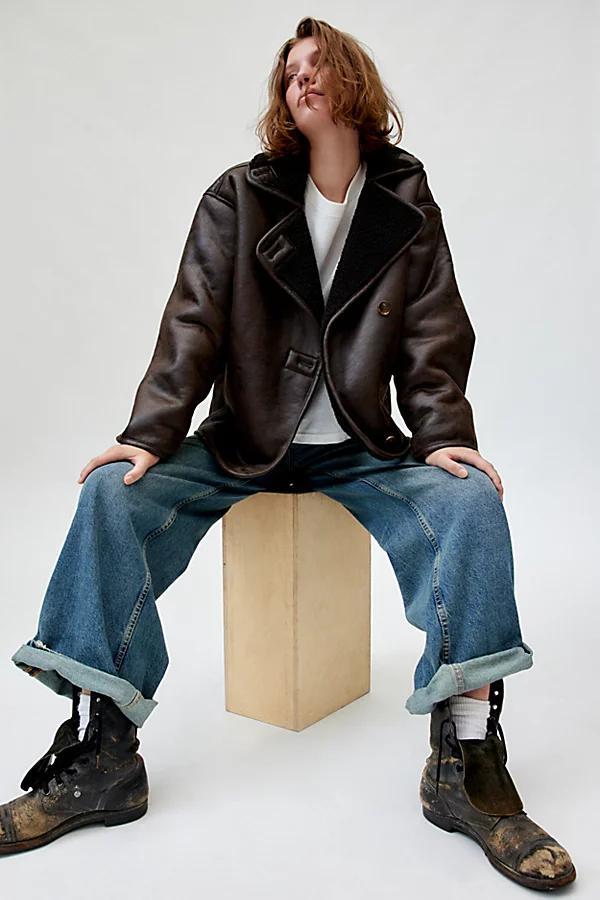 BDG Parker Faux Shearling Jacket Womens at Urban Outfitters Product Image