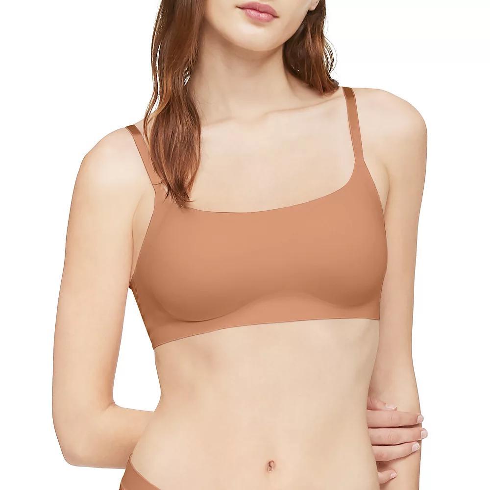 Calvin Klein Invisibles Comfort Lightly Lined Retro Bralette QF4783, Women's, Size: XL, Light Brown Product Image