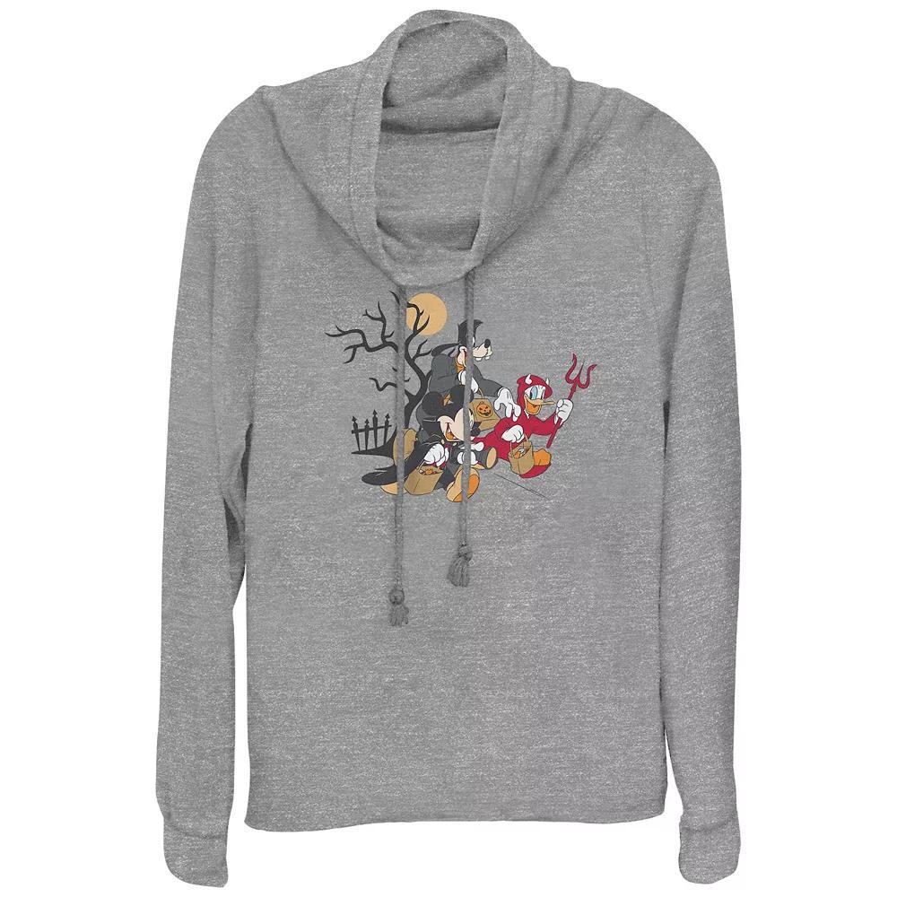 Women's Star Wars The Mandalorian Christmas Ride Cowlneck Graphic Lightweight Long Sleeve, Size: Small, Gray Grey Product Image