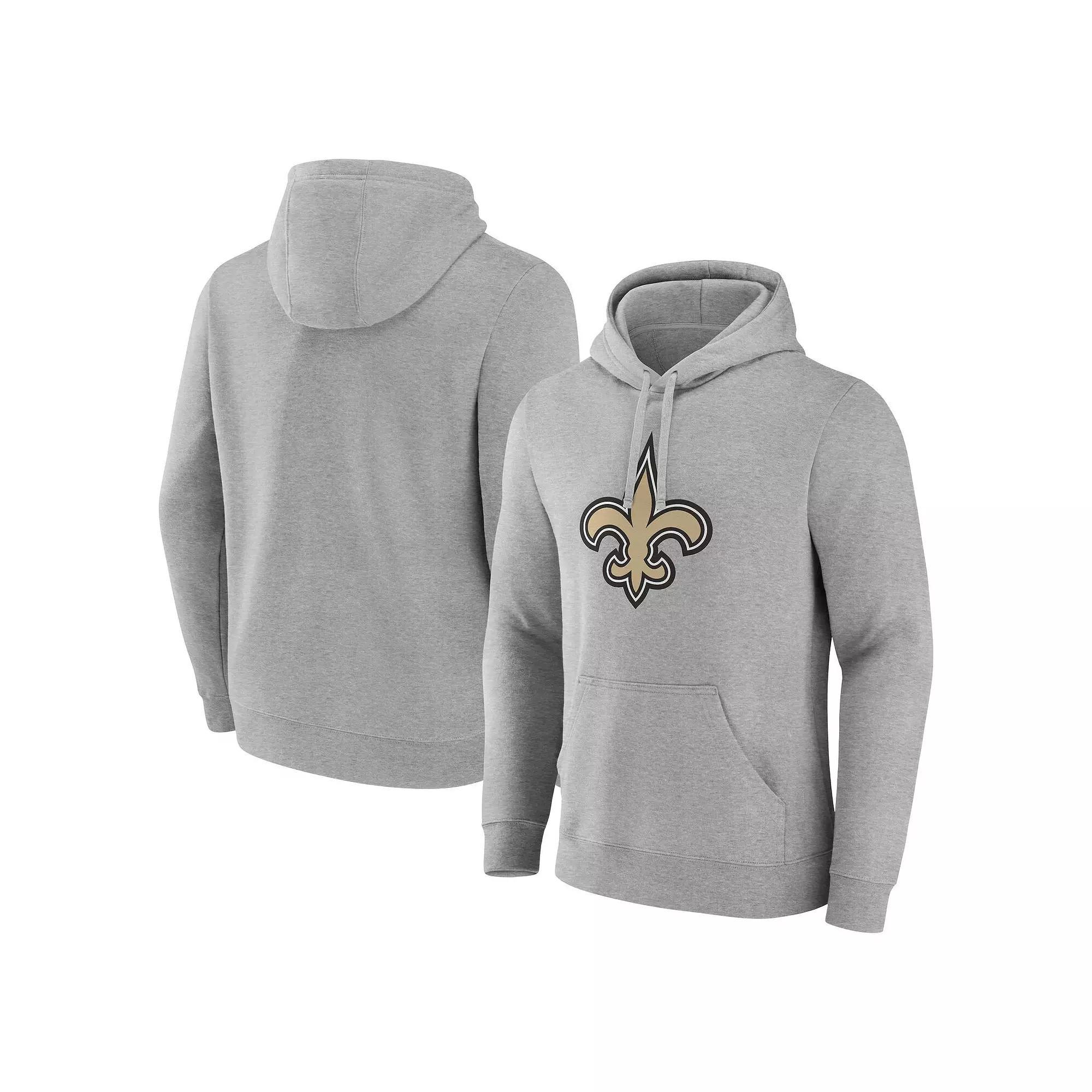 Mens Fanatics Heather Gray New Orleans Saints Deliver Fleece Pullover Hoodie Product Image
