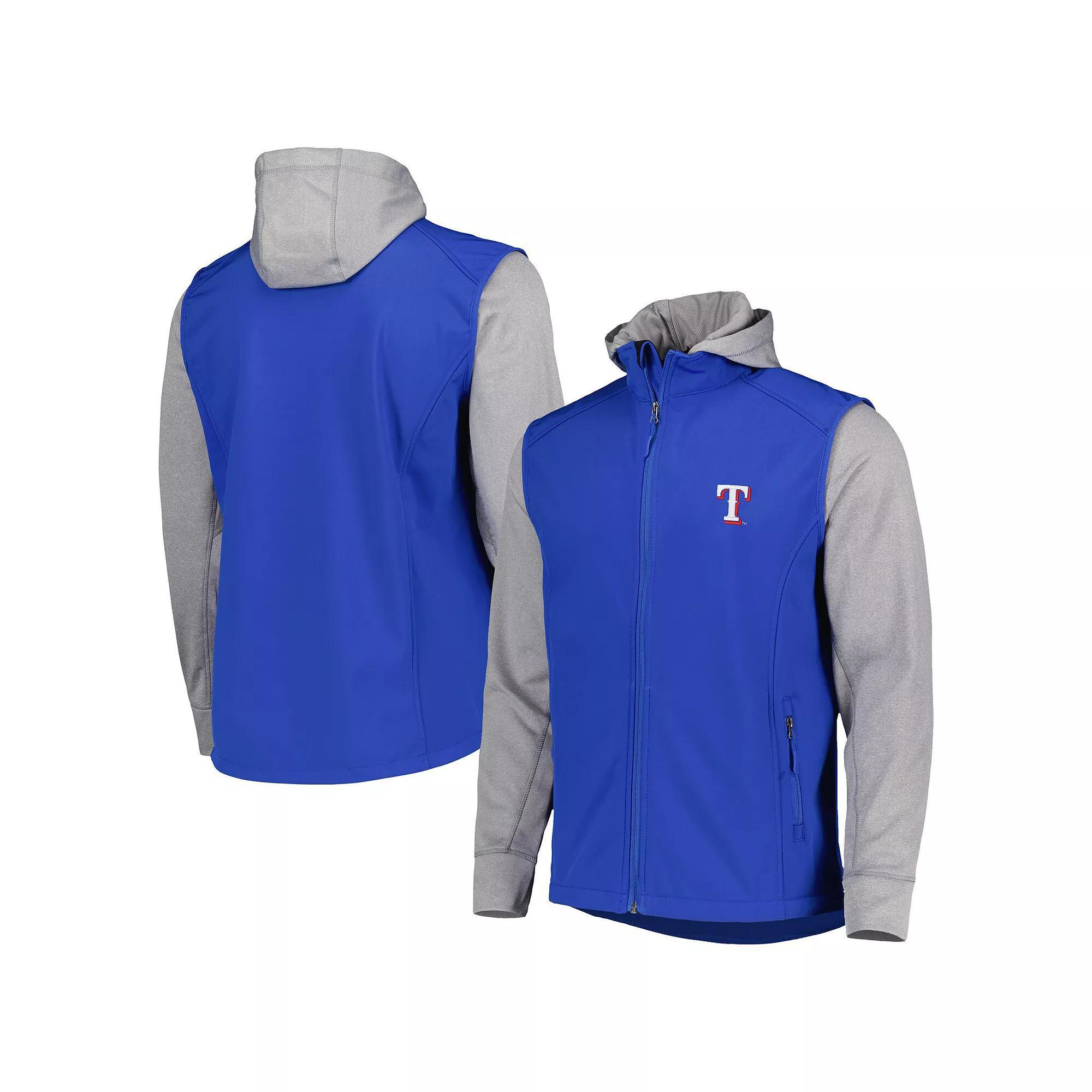 Men's Dunbrooke Royal/Heather Gray Texas Rangers Alpha Full-Zip Jacket, Size: Small, Blue Product Image