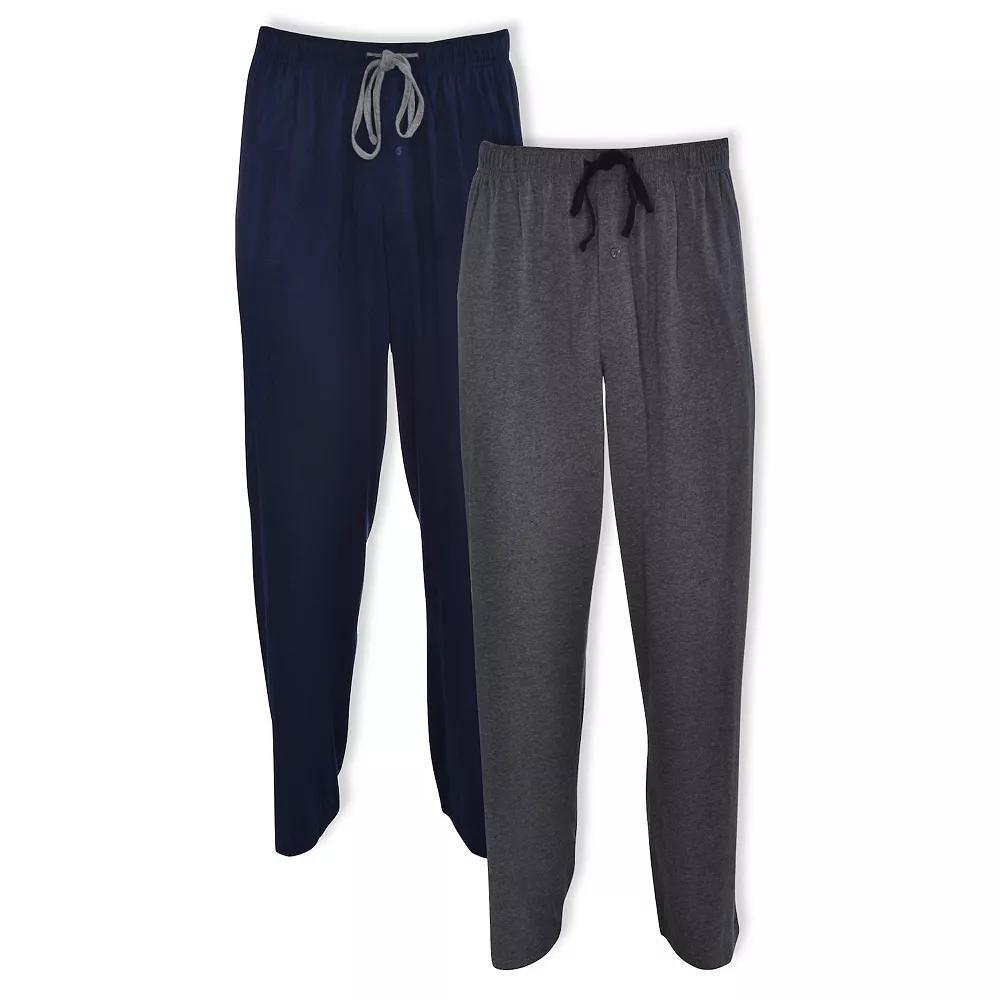 Mens Hanes 2 Pack Solid Pajama Pants Product Image