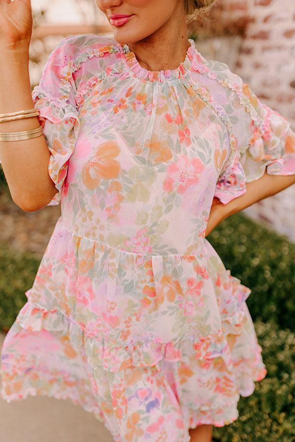 Sweet Blossom Ruffle Mini Dress Product Image