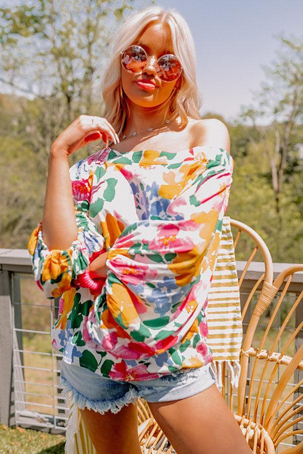 Gramercy Garden Off Shoulder Top in Pink Product Image