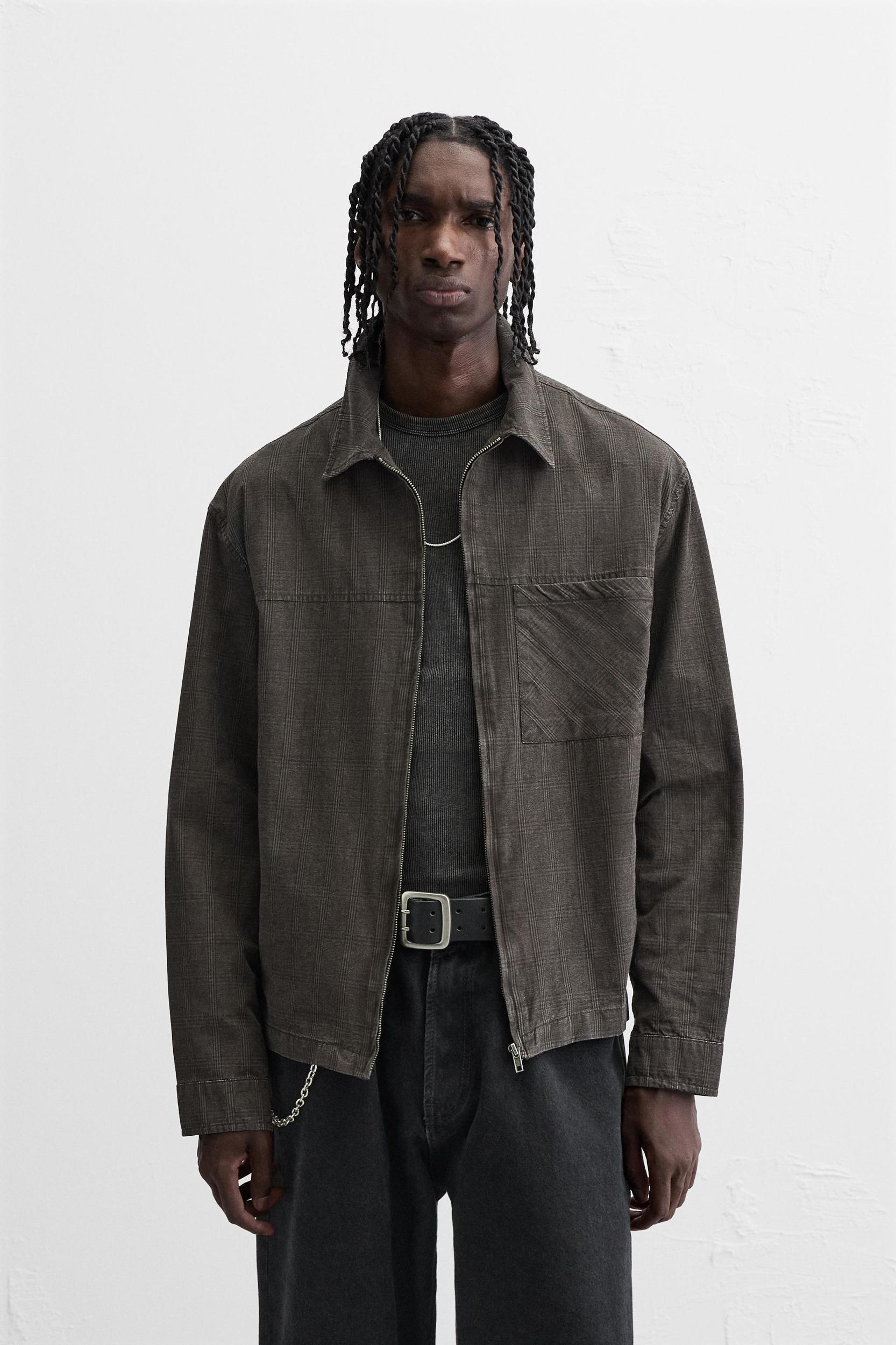 LIGHTWEIGHT PLAID JACKET Product Image