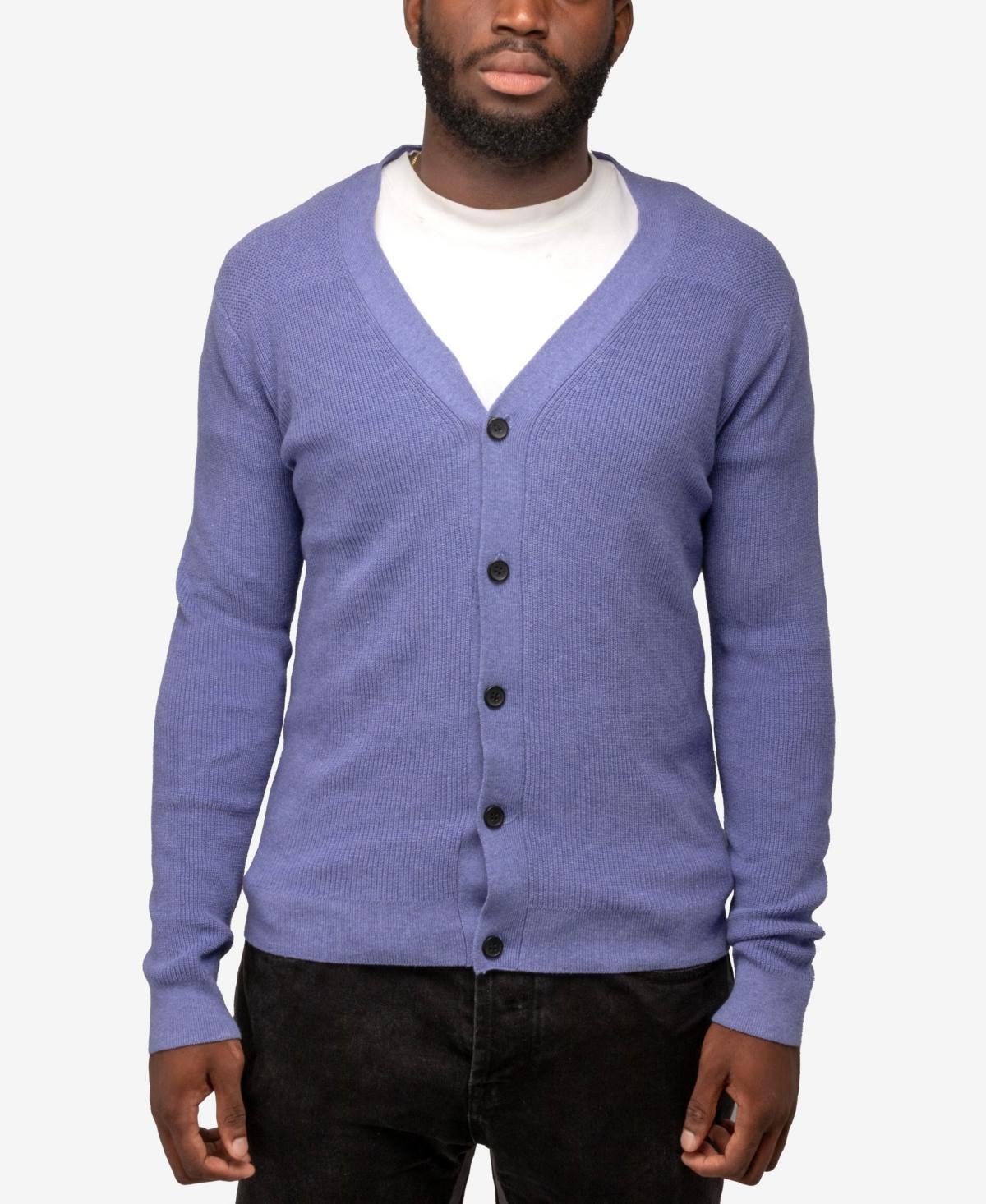 Men's Xray Basic Cardigan Sweater, Size: 3XL, Blue Product Image