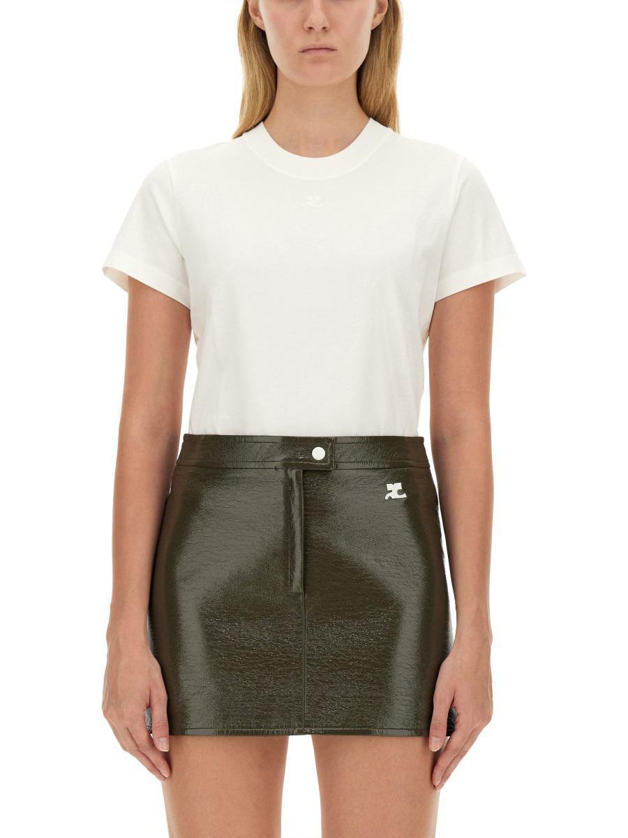 COURRÈGES Cotton T-shirt In White Product Image