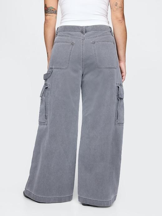 Mid Rise Cargo Baggy Khakis Product Image