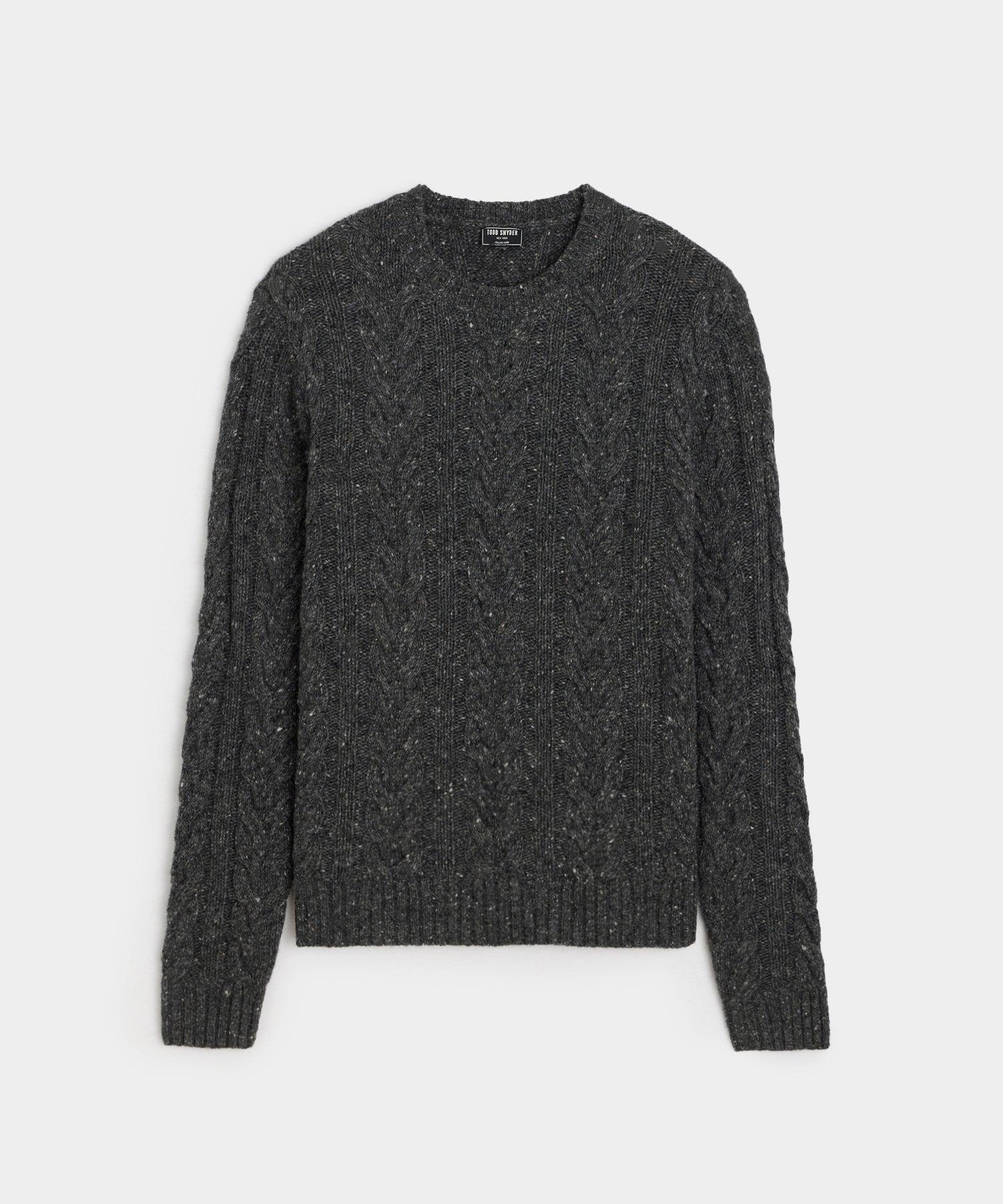 Donegal Cable Crewneck Sweater in Airway Product Image