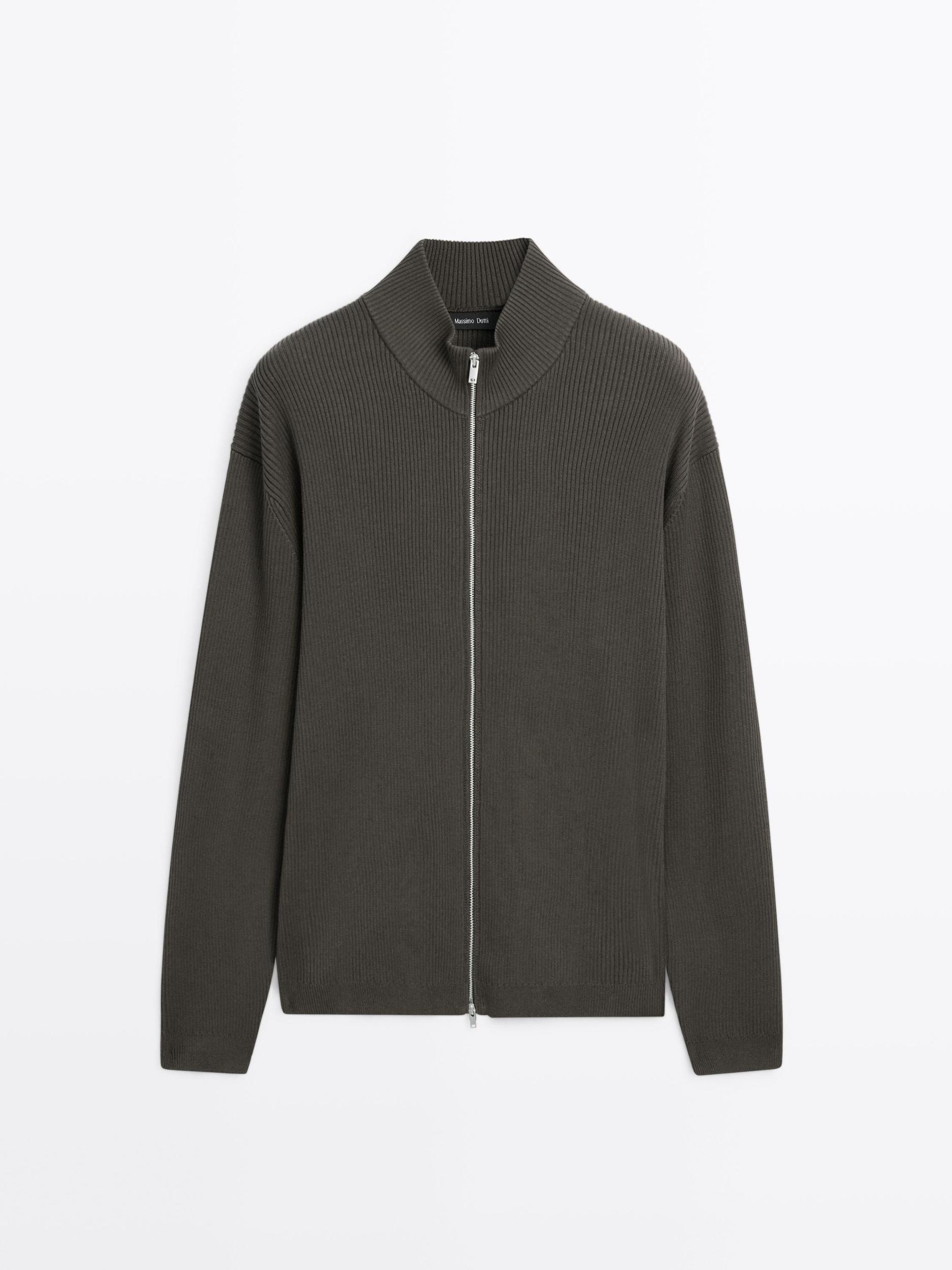 100% cotton zip cardigan Product Image