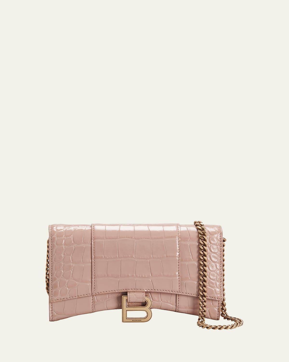 Hourglass Shiny Mock-Croc Chain Wallet Product Image