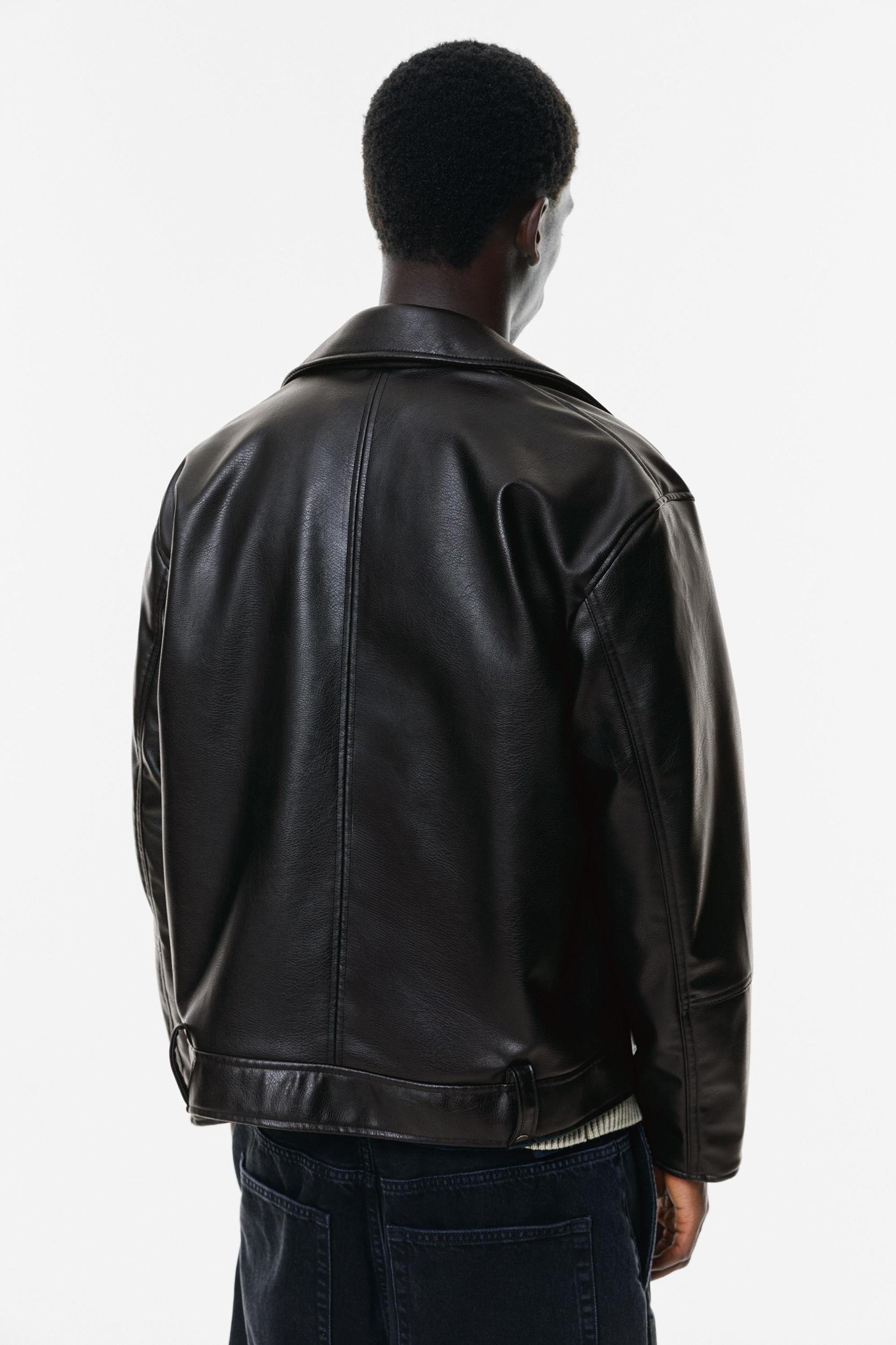 Faux leather biker jacket Product Image