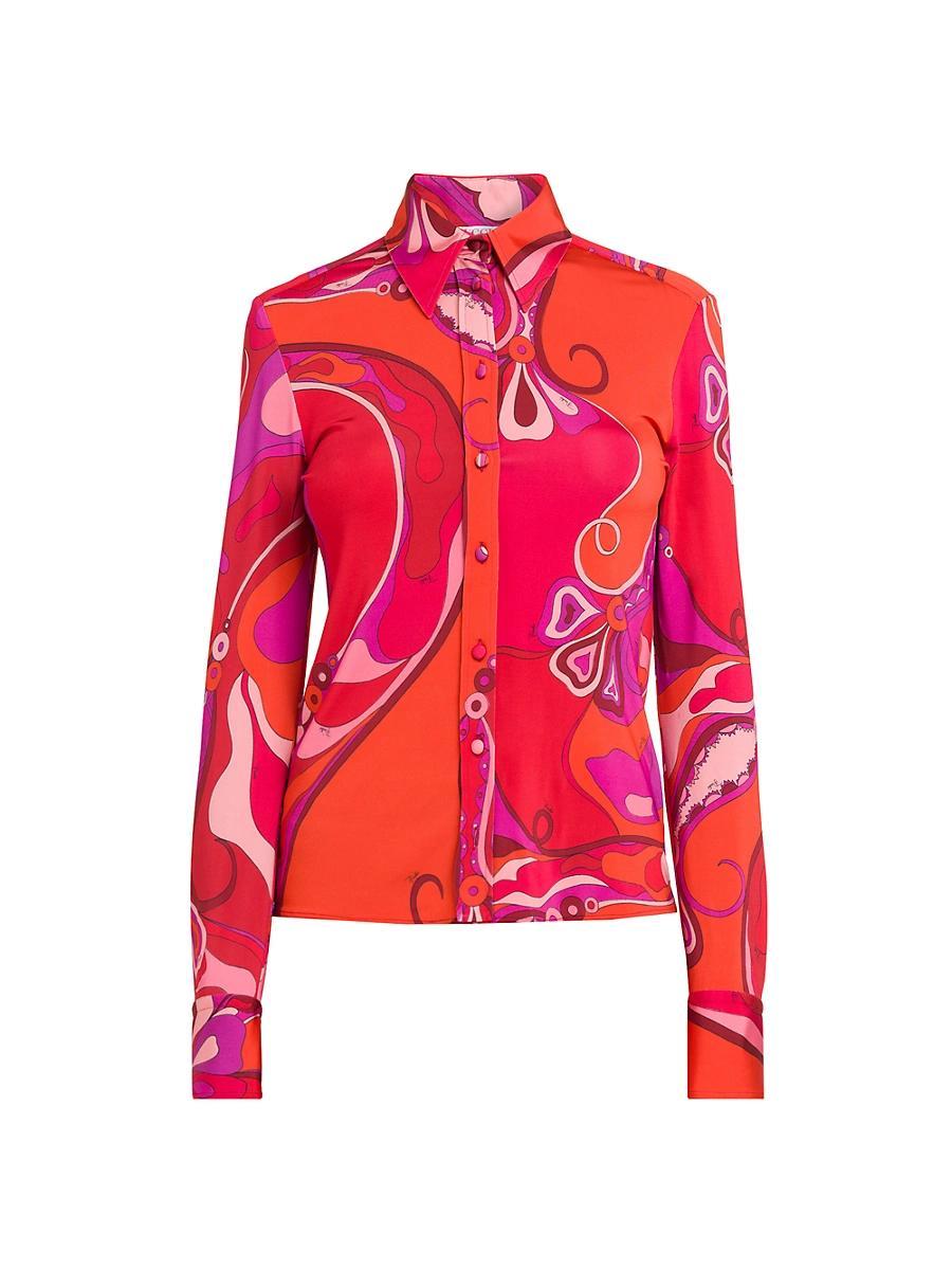 Womens Parade Jersey Satin Shirt Product Image