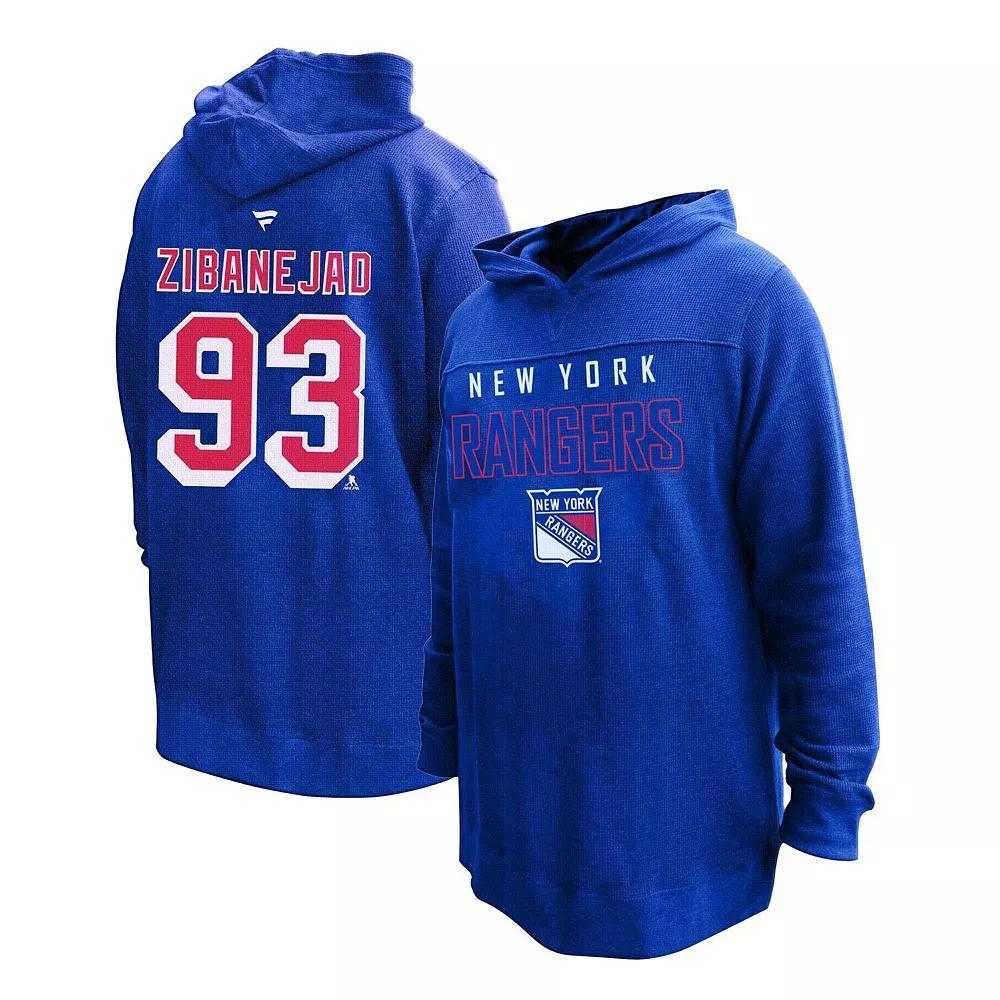 Women's Profile Mika Zibanejad Blue New York Rangers Plus Size Name & Number Thermal Pullover Hoodie, Size: 1XL, Ran Blue Product Image