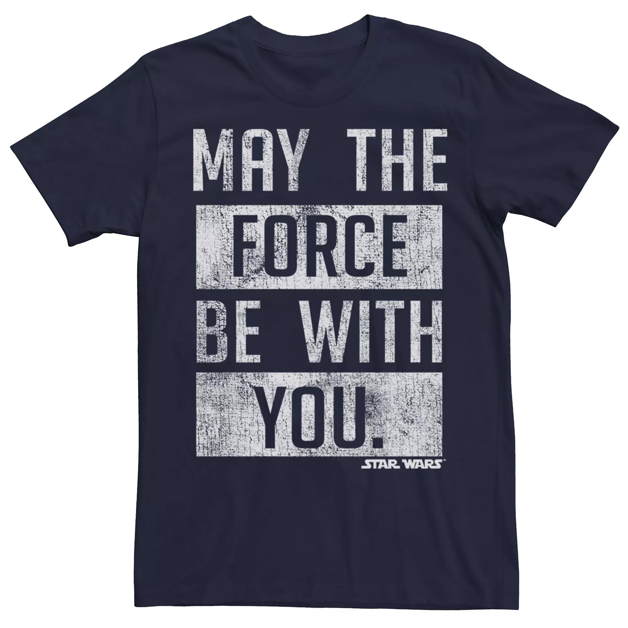 Men's Star Wars May The Force Be With You Blocks Tee, Size: Medium, Blue Product Image
