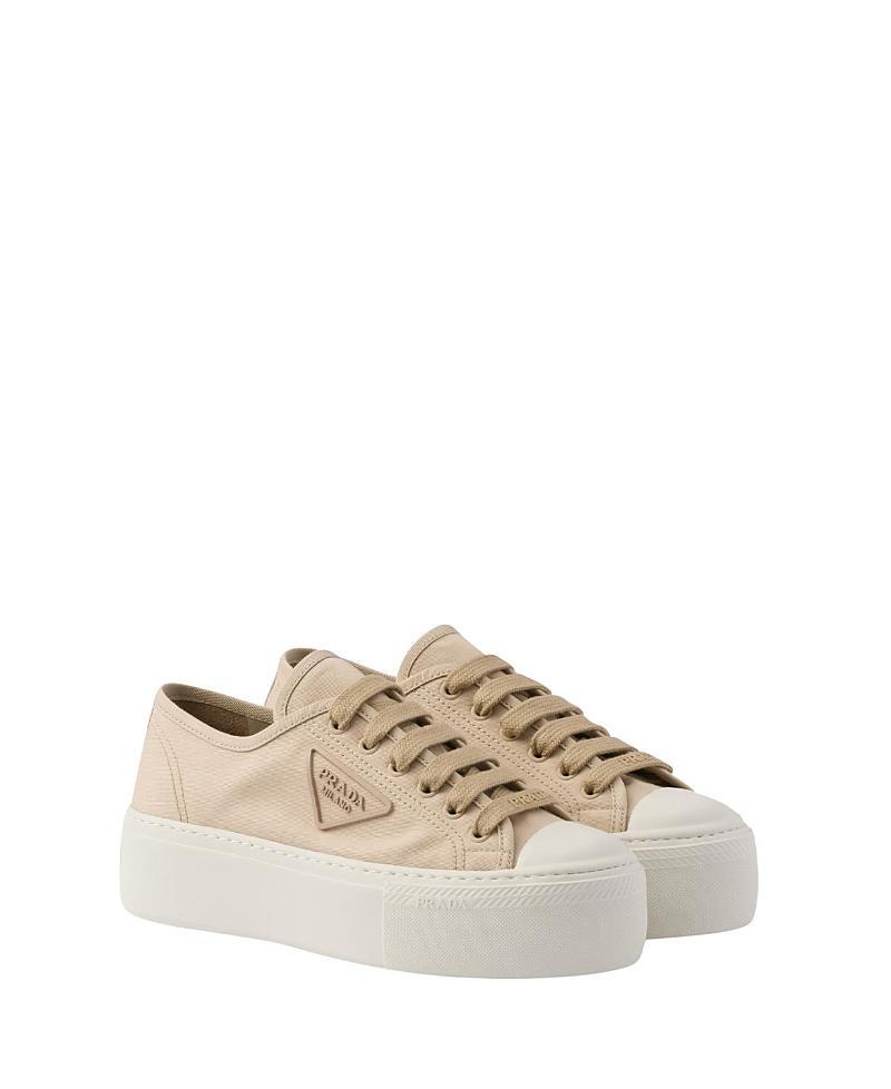 Prada Womens Laced Fabric Sneakers Product Image