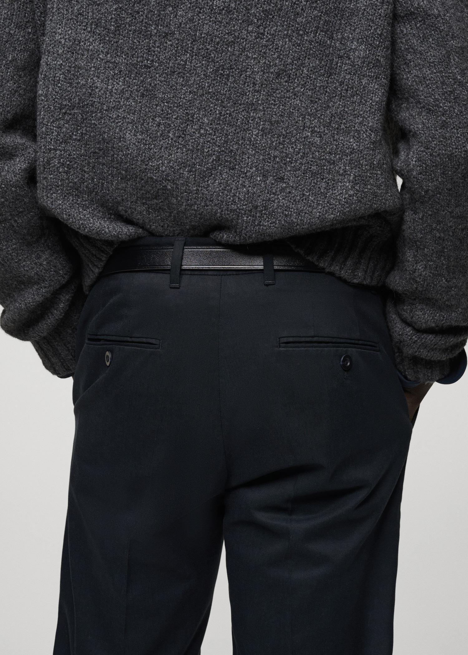 Regular-fit cotton pants - Men | MANGO USA Product Image