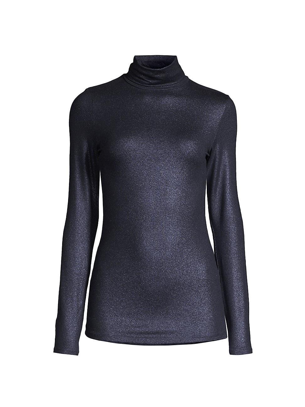 Majestic Filatures Metallic Turtleneck Top Product Image