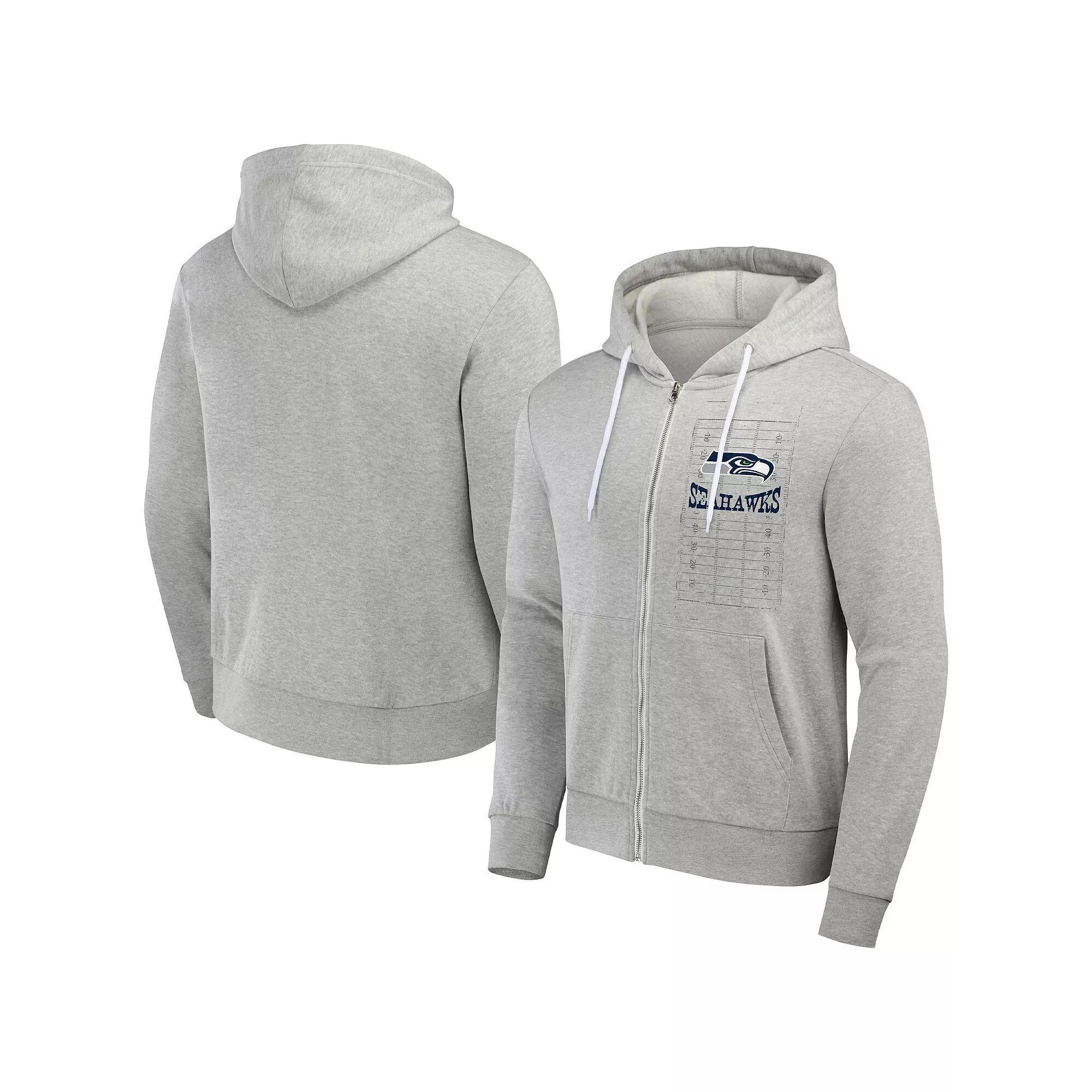 Men's NFL x Darius Rucker Collection by Fanatics Heather Gray Seattle Seahawks Domestic Full-Zip Hoodie, Size: Small, Grey Product Image