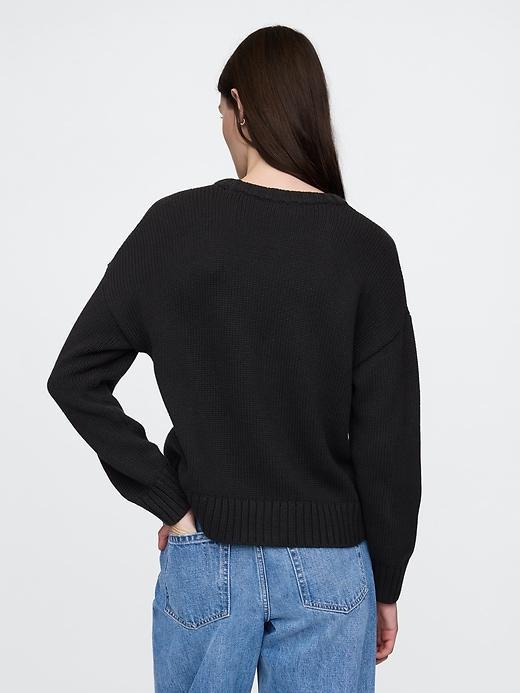 100% Cotton Relaxed Sweater Product Image